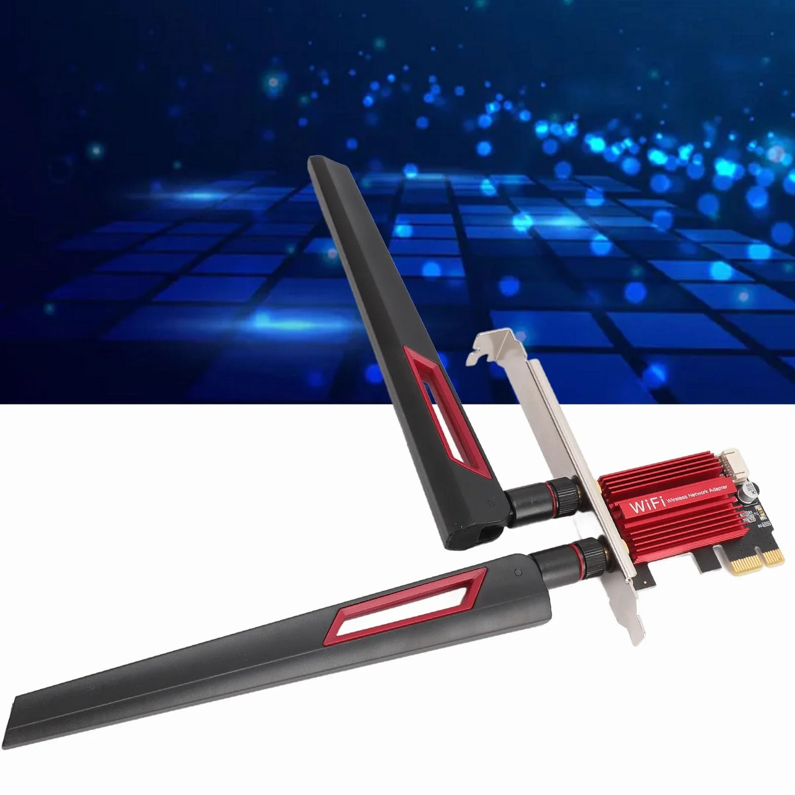 7260AC WiFi 6 PCIE karta WiFi do komputera stacjonarnego, karta Pro PCIE WiFi, 1200 Mb/s 2,4 G 5G dwupasmowa karta sieciowa BT4.0 PCIE z 2 wzmocnieniem 10dBi dla 7 8 10 11