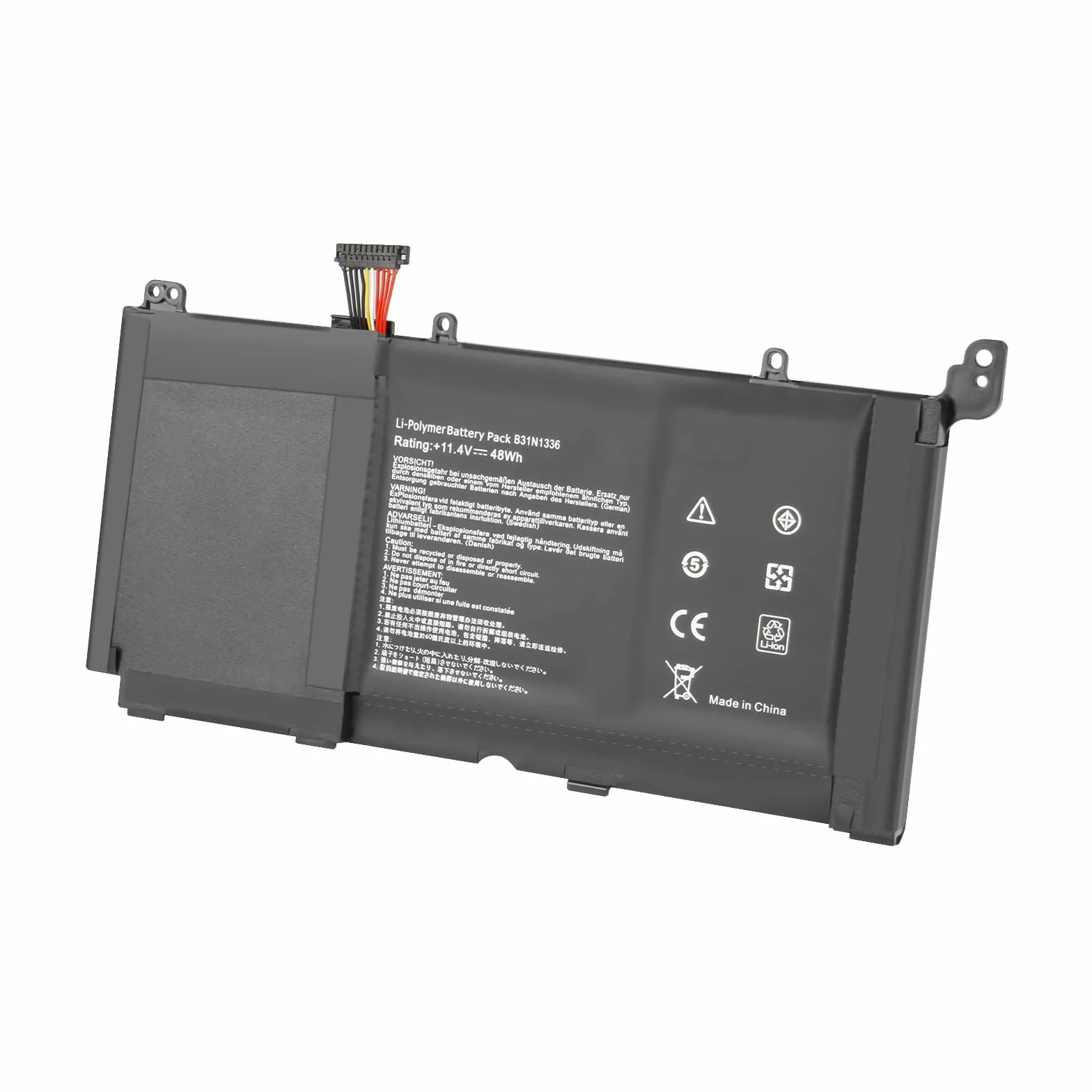 Exmate B31N1336 A42-S551 C31-S551 Bateria do ASUS VivoBook A551L A551LN R533L K551LN K551L K551LB K551LA R553L R553LN R553LF R553LN V5553LN V555 1L S5555 1L S551LN S551LB S551LA V551L V551LA (11,4V,