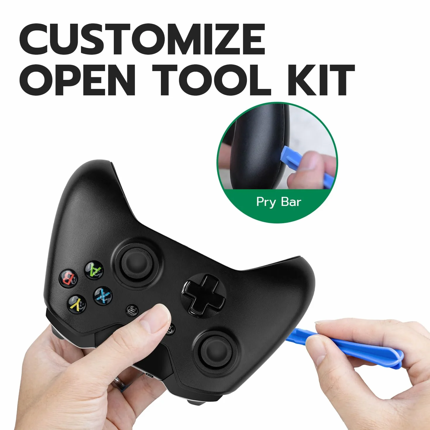 Tolesum Zestaw wymiennych analogowych drążków joysticka TMR Effect do kontrolerów Xbox Series X/S, Xbox One i Xbox One X/S z narzędziami naprawczymi (wymagane spawanie) Bez dryftu – czarny