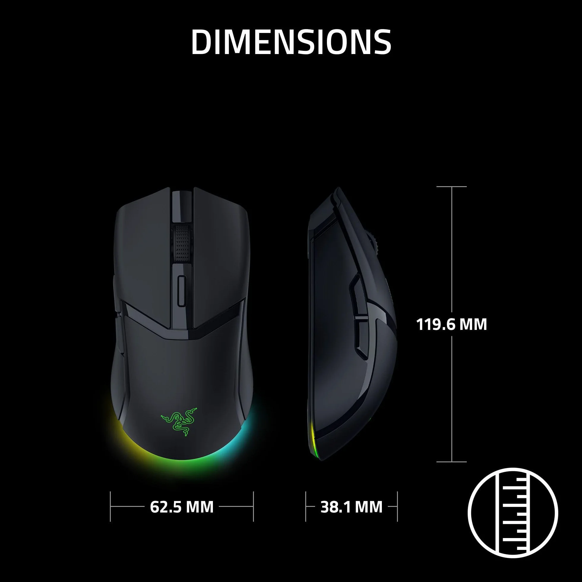 Razer Cobra HyperSpeed bezprzewodowa mysz do gier 62g 26K dpi 1000 Hz Bluetooth Czarny