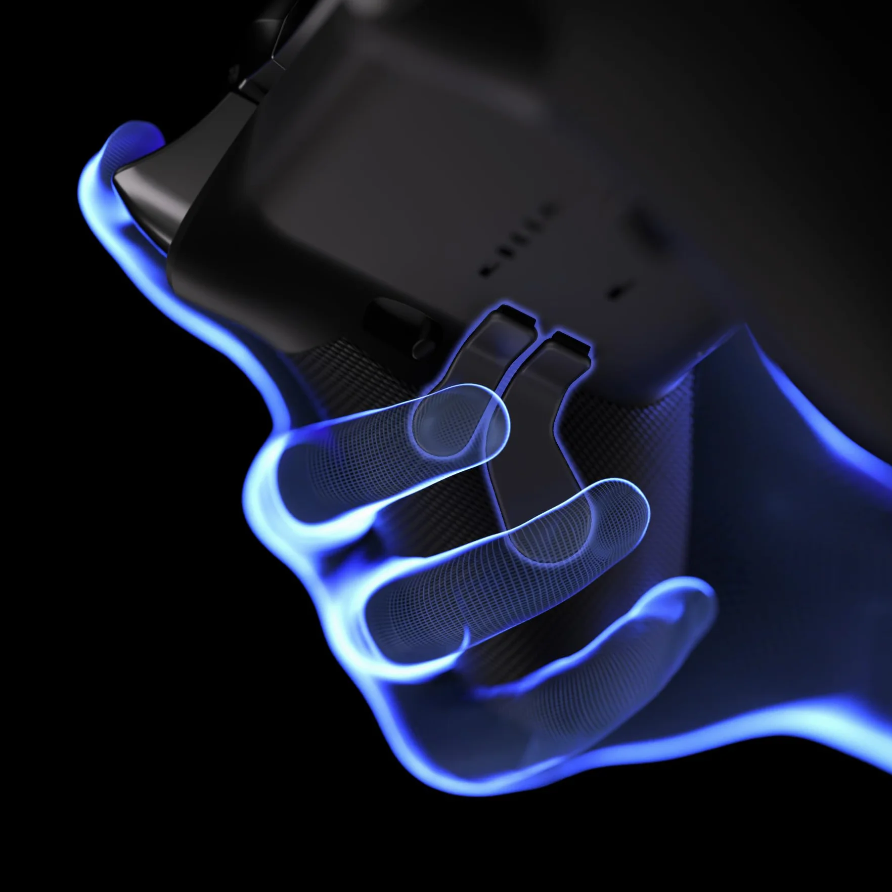 Wiosła ze Stali Nierdzewnej eXtremeRate 4 Szt Metal Czarny, Części Zamienne Zestawy Akcesoriów Wymiana Blokady Spustu Włosów dla Xbox One Elite/Elite Seies 2/Elite 2 Core Controller