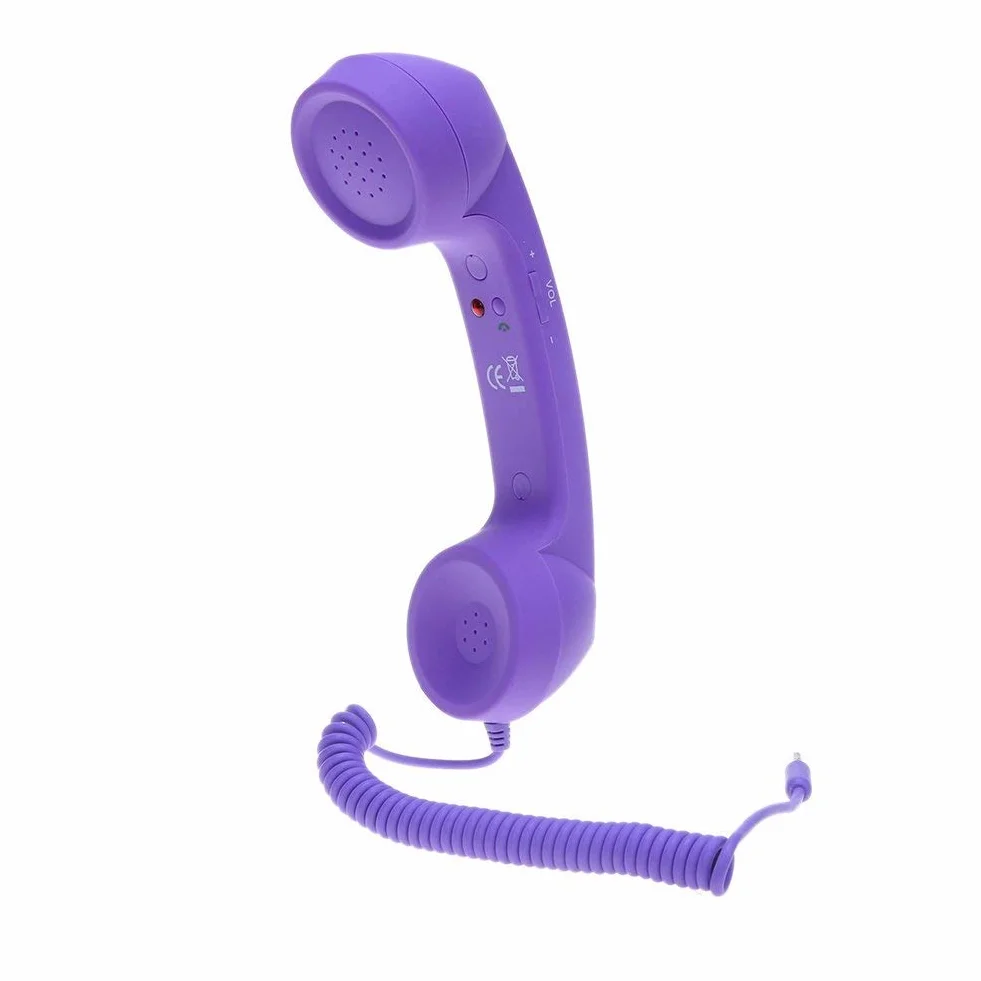 Zestaw słuchawkowy w stylu retro z głośnikiem, mikrofonem, słuchawki do smartfonów i telefonów komórkowych, tabletów, komputerów PC, retro okablowane słuchawki telefoniczne, antyadrowanie, 3,5 mm
