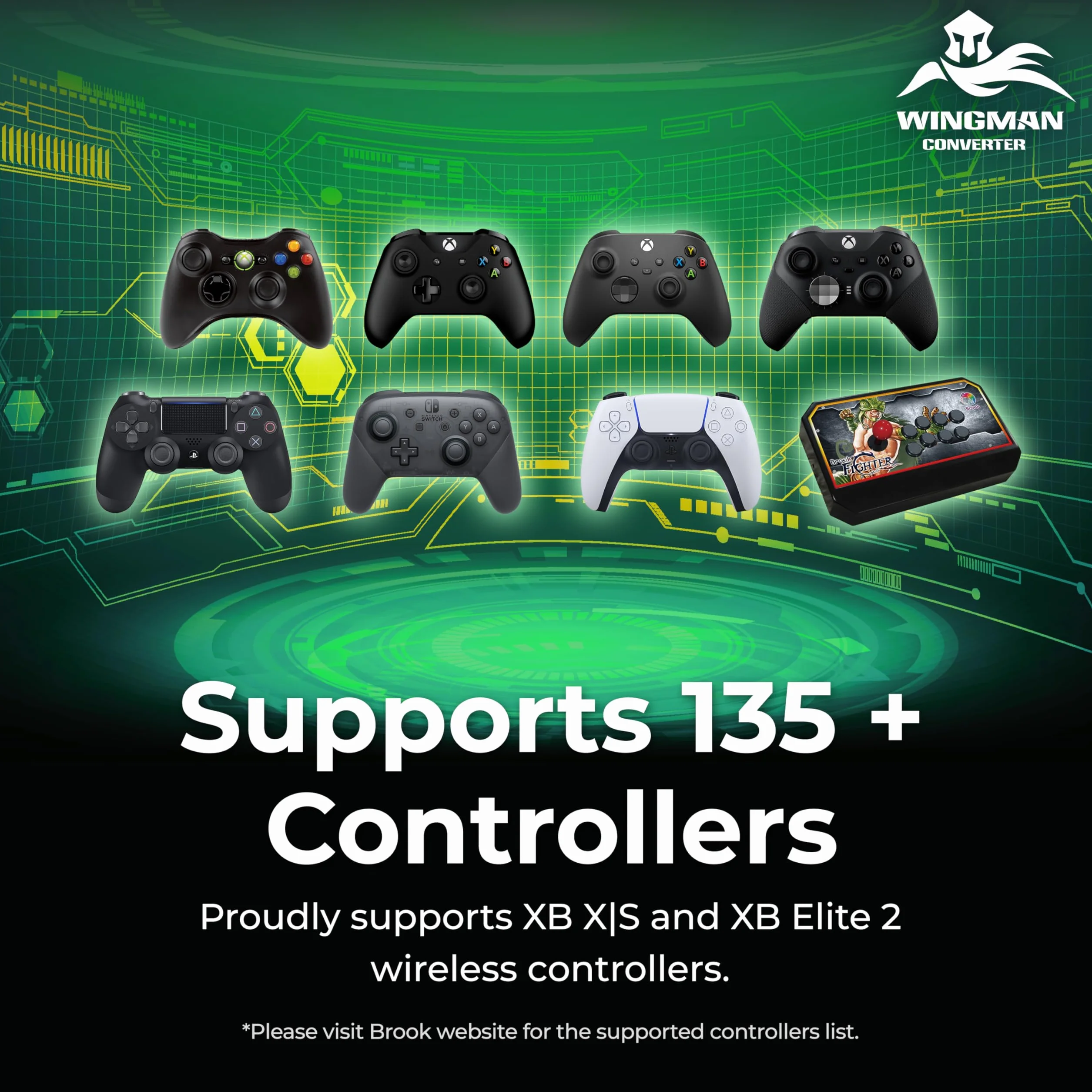Brook Wingman XB 3 Converter - Podnieś poziom swojej gry: Bezprzewodowy adapter do Xbox Series X/S, Xbox One i PC z funkcjami Remap i Turbo [Oficjalna edycja ekskluzywna]