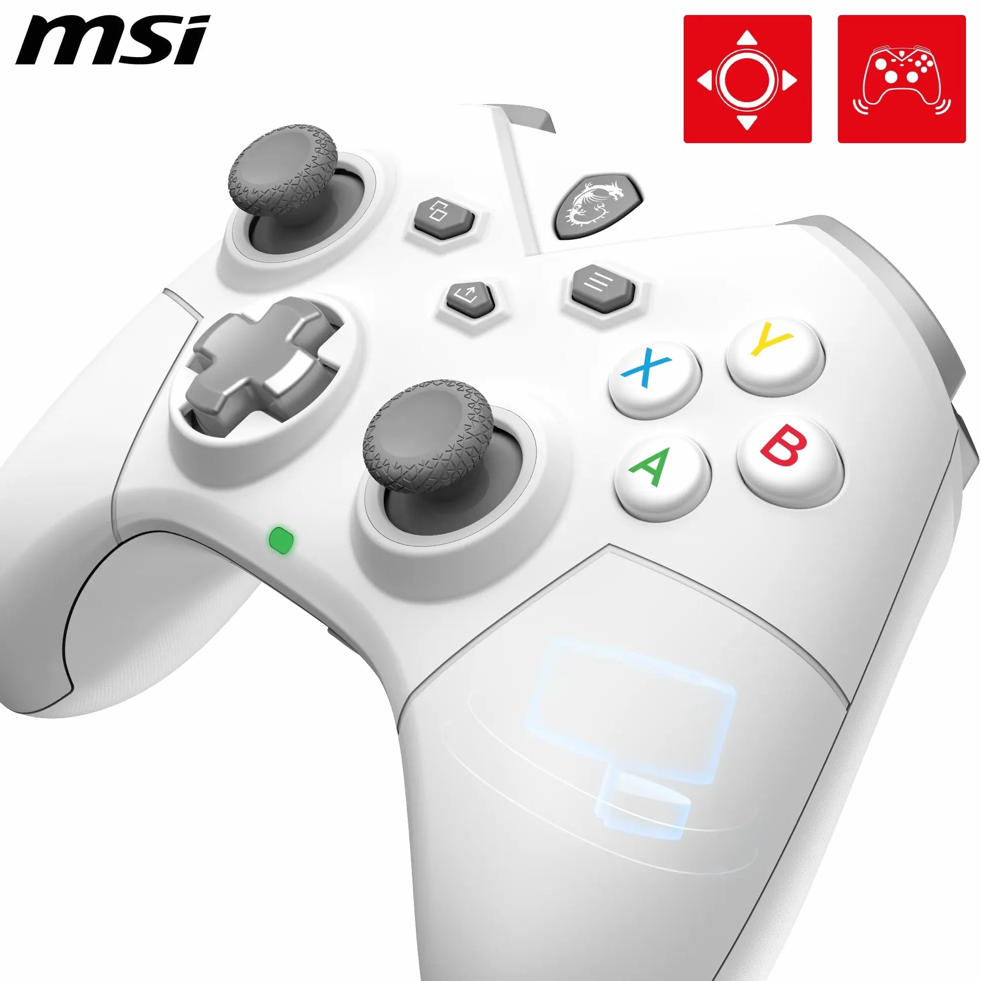 MSI FORCE GC300 WIRELESS WHITE Bianco USB 2.0 Gamepad Analogico PC