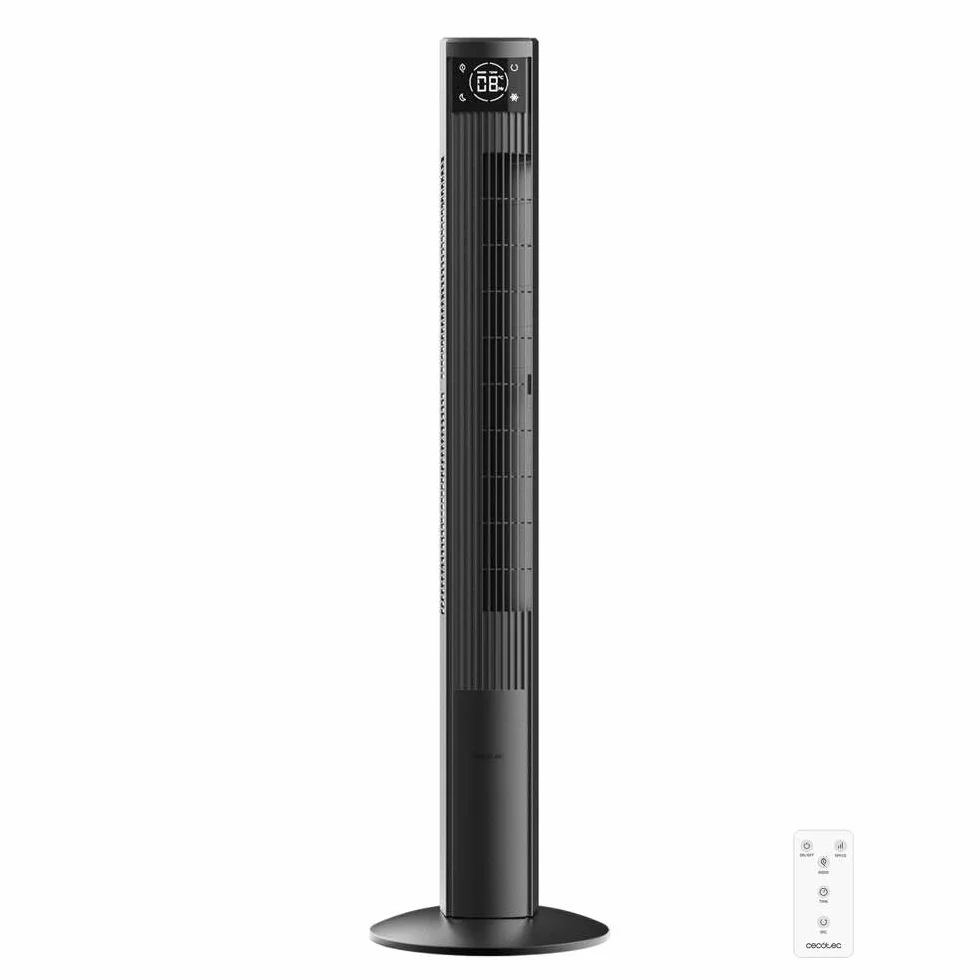 Cecotec EnergySilence 9090 Skyline Ionic Tower Fan 47" 45 W jonizator ekran dotykowy LED pilot zdalnego sterowania 3 tryby prędkości 12-godzinny timer oscylacja 70º