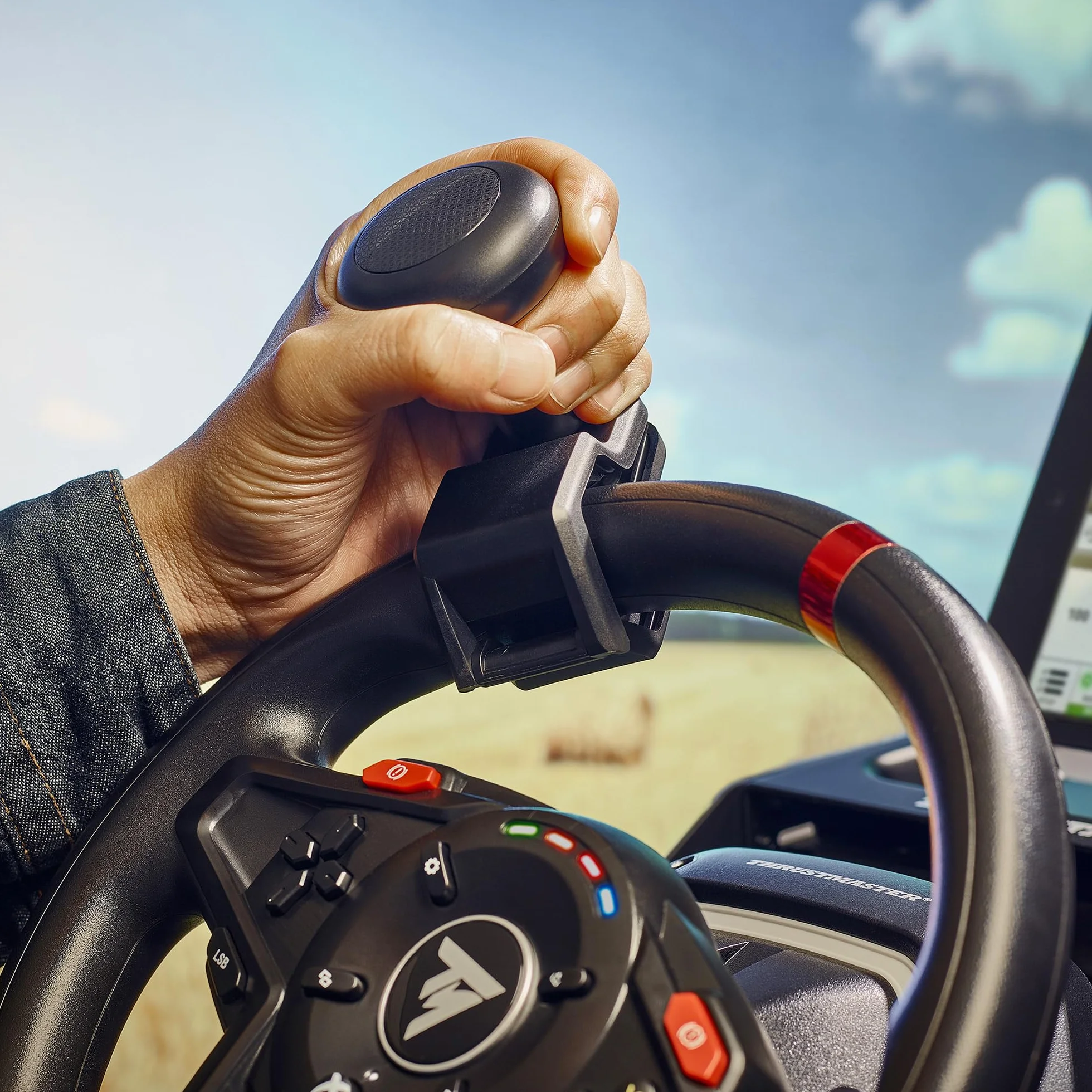 Thrustmaster SimTask Zestaw Kierowniczy - Precyzyjna kierownica z zaawansowanymi funkcjami sterowania dla PC