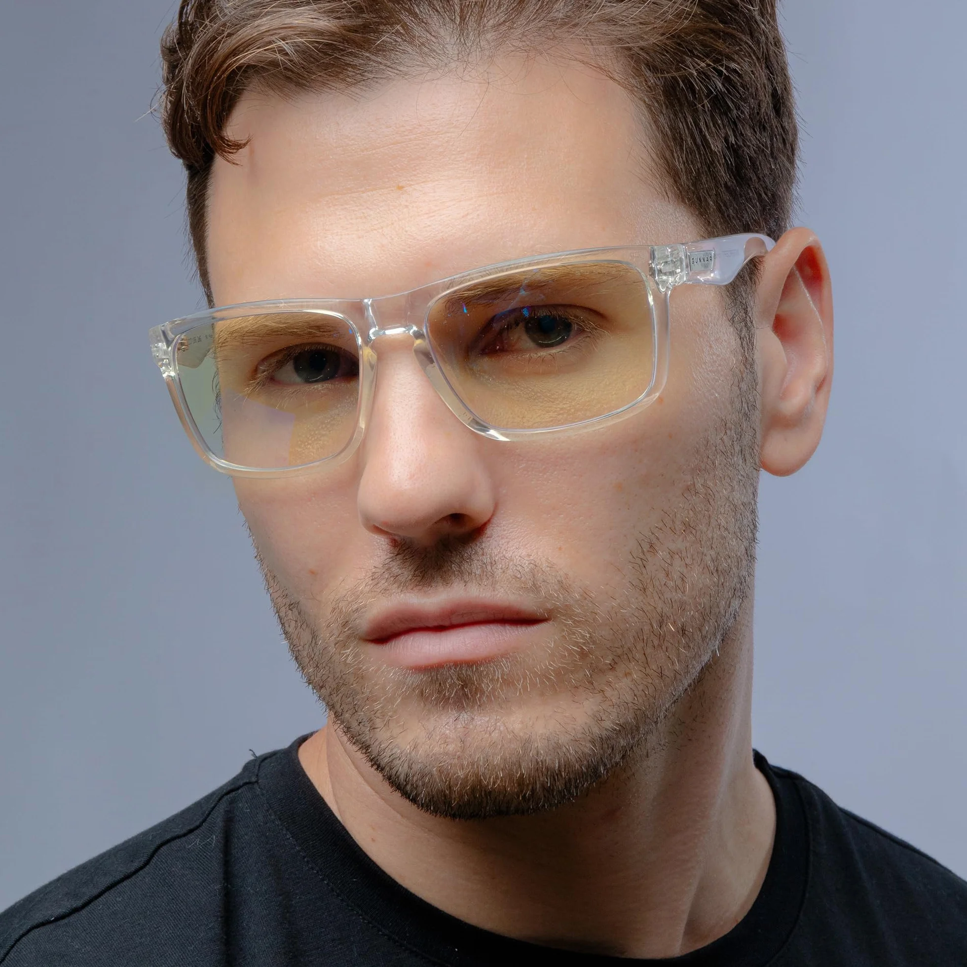 GUNNAR Intercept Okulary z Filtrem Światła Niebieskiego, Opatentowana Soczewka 65% Ochrona Przed Niebieskim Światłem, 100% UV, Zmniejsza Zmęczenie Oczu
