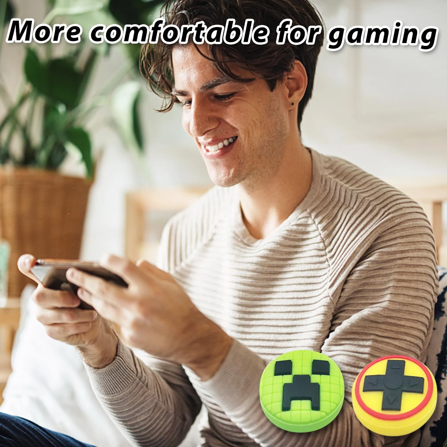 4 sztuki joysticka nakładki kompatybilne, silikonowe, analogowe, do joysticka, kompatybilne z Nintendo Switch/OLED/Lite Grip (zielone i żółte)