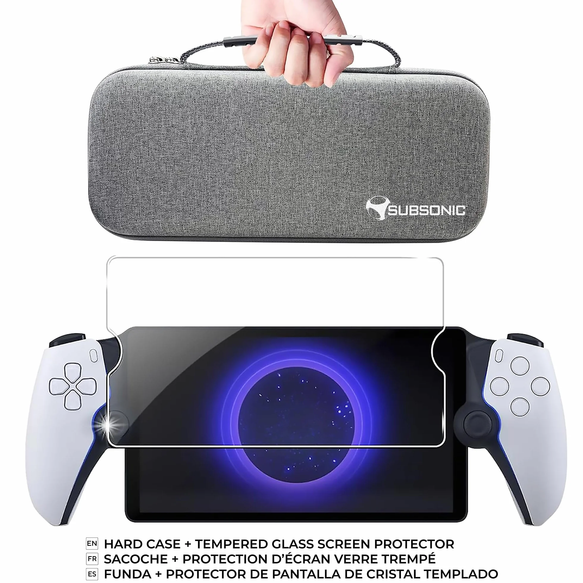 Subsonic Pakiet ochronny z pokrowcem EVA do Playstation Portal, PS Portal, biały