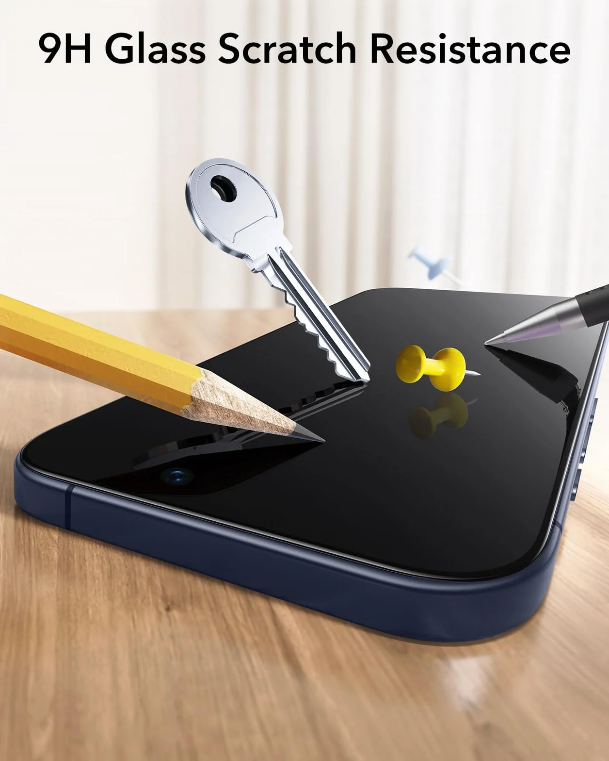 ESR Do iPhone 17 Pro szkło pancerne 3 sztuki [szybka instalacja w 3 sekundy] ochrona wojskowa, twardość 9H, pełne szkło hartowane z tacką UltraFit
