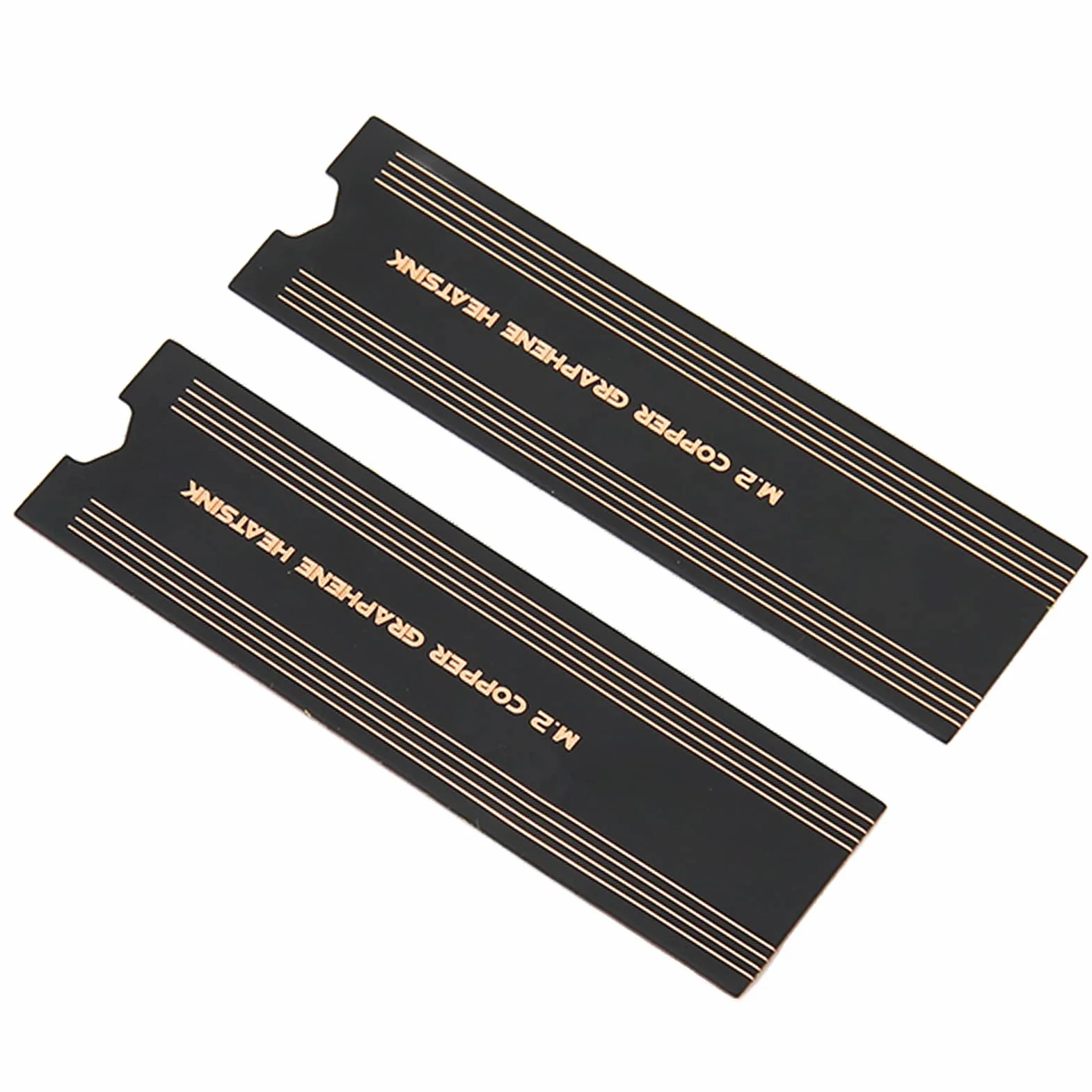 2 szt. Radiator Grafenowy M.2 SSD, Radiator Chłodzący pamięć grafenową z Folii Miedzianej, Naklejka Chłodząca Obudowa Dysku Twardego, do Pamięci Laptopa SSD M.2 (2pcs)