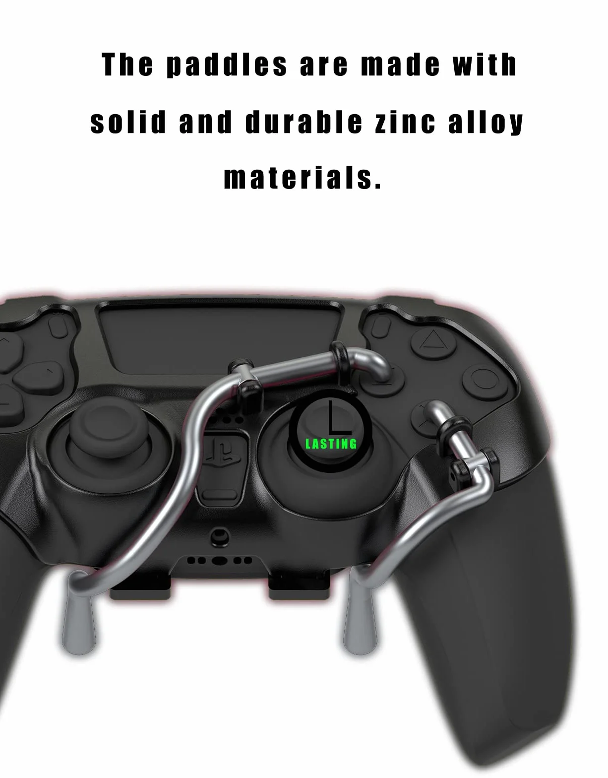 EXknight Leverback V2 PS5 Paddles, Mocowany Przycisk Tylni dla PS5 Controller, Czarny