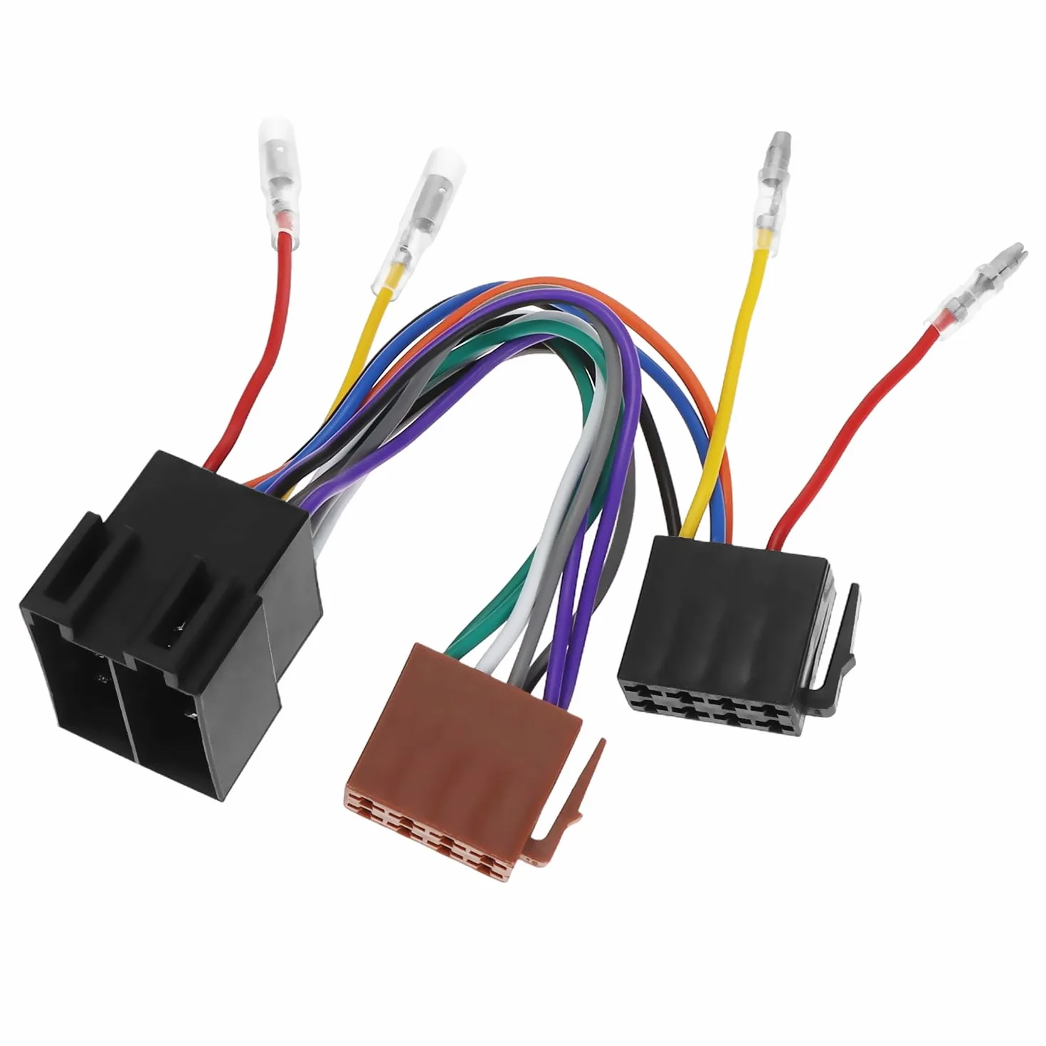 QWORK® Adapter do radia samochodowego, 16-stykowy adapter ISO do radia Android, kompatybilny z Golf MK4 1999-2004