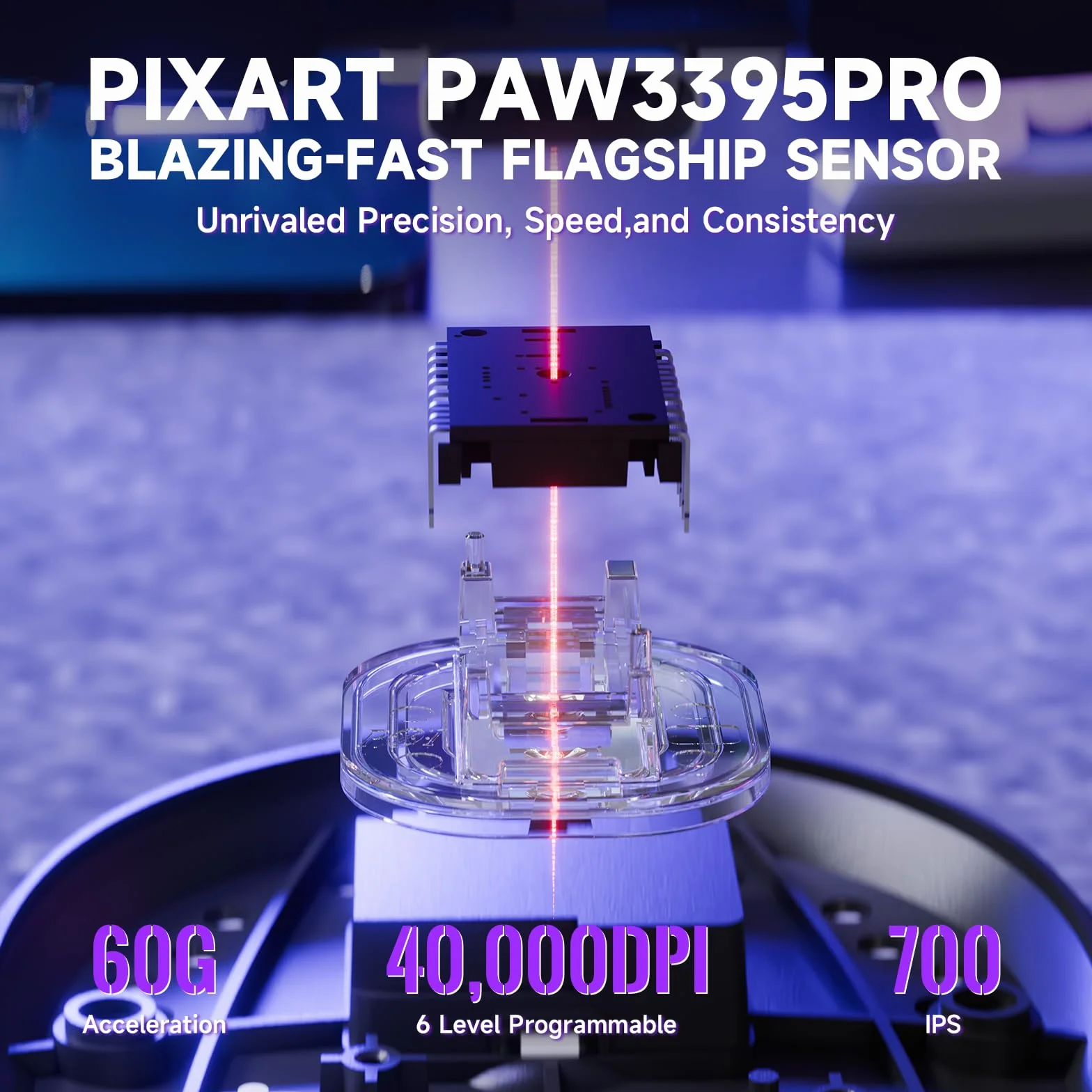 ATTACK SHARK X8PRO 55g Bezprzewodowa Mysz do Gier, 40000 DPI, 8 kHz, 2,4 GHz/BT, 500mAh, Czarny