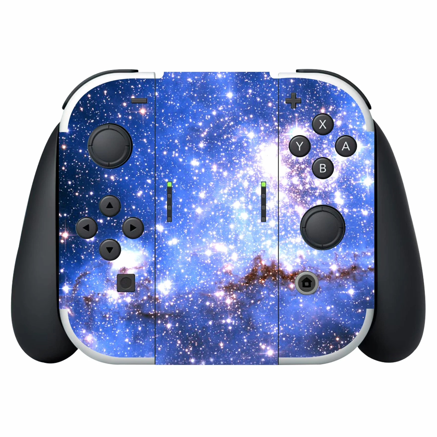 PlayVital Naklejka Skóry do Switch OLED Stickers Vinyl,Skórka Naklejki do Switch OLED Console & Joycon & Dock & Grip-Niebieska Galaktyka