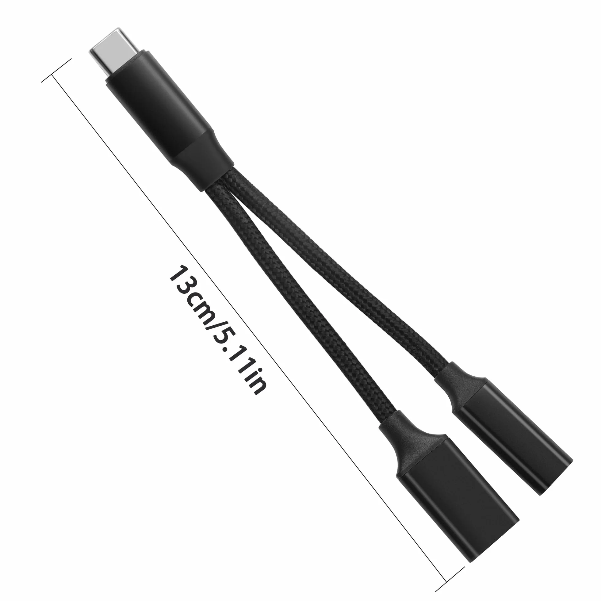 GELRHONR 2-w-1 adapter USB-C OTG z łącznikiem typu C do telefonów, laptopów, tabletów, wentylatorów, drukarzy