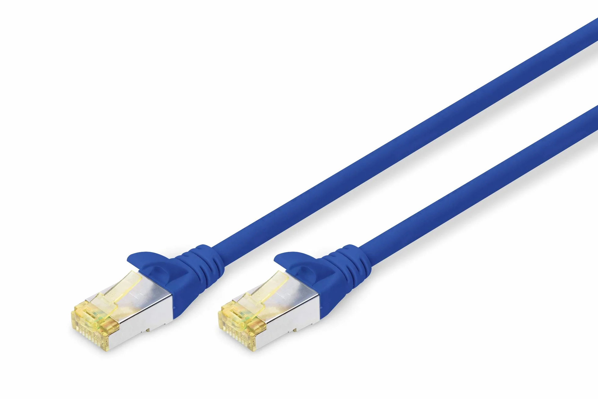 DIGITUS Kabel LAN Cat 6A – 1 m – ekranowany S/FTP – 10 Gb/s – 500 MHz – PoE++ – AWG 26/7 – LSZH – Kabel sieciowy RJ45 – kabel krosowy – kompatybilny z Cat6 i Cat7 – niebieski