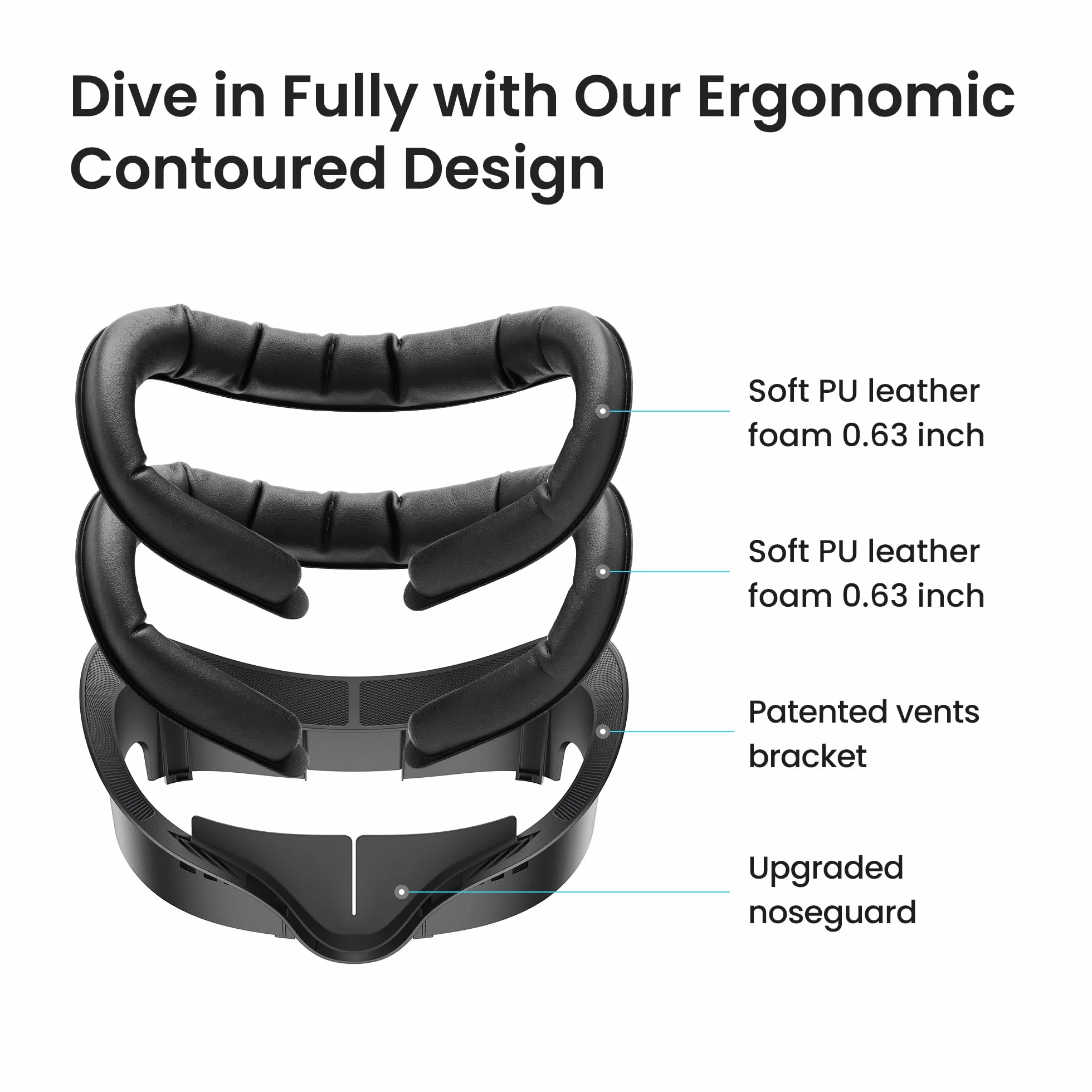 KIWI design V3 Face Cover etui kompatybilne z Quest 3