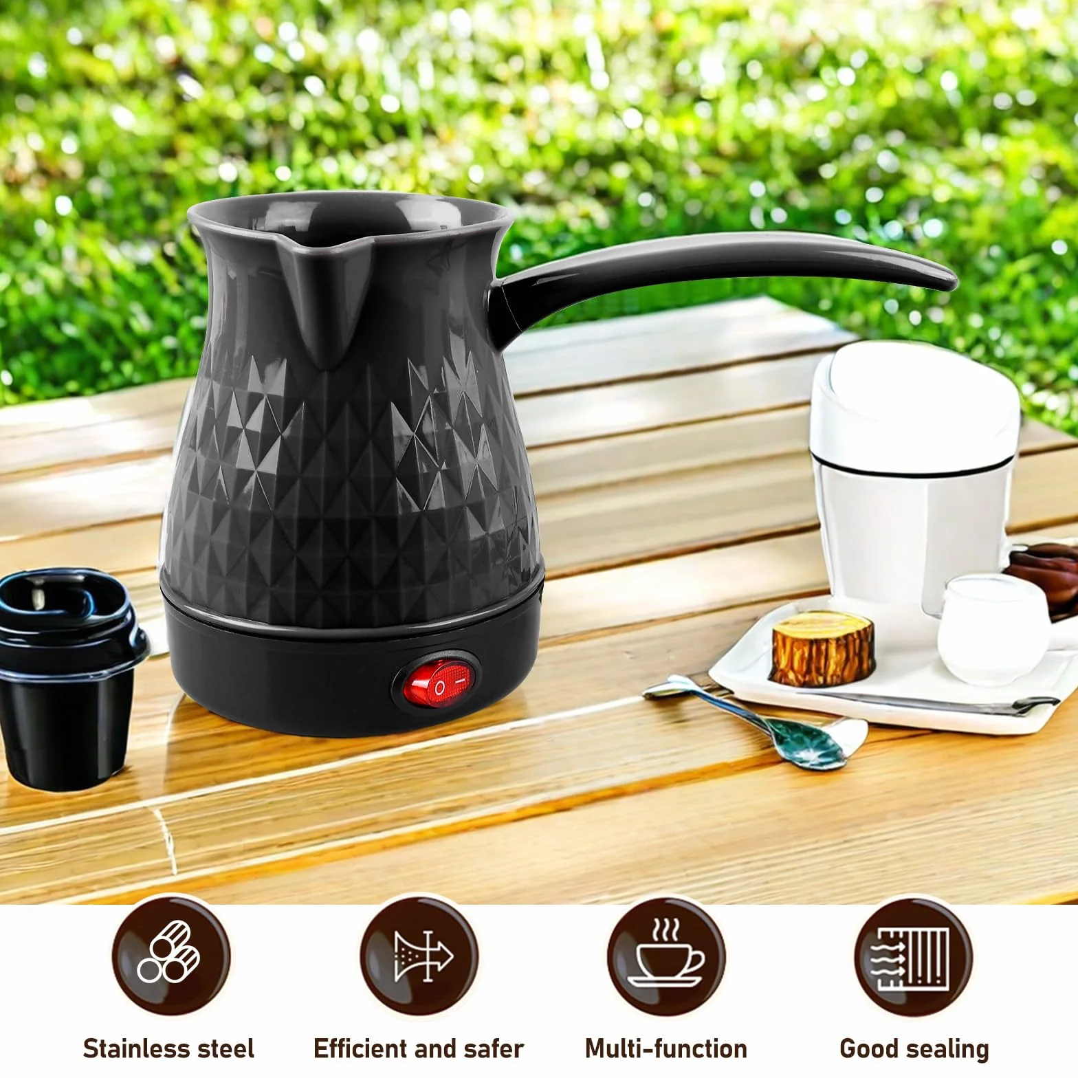 BORDEAG Elektryczny dzbanek do kawy 500 ml 600 W 220 V Turecki ekspres do kawy