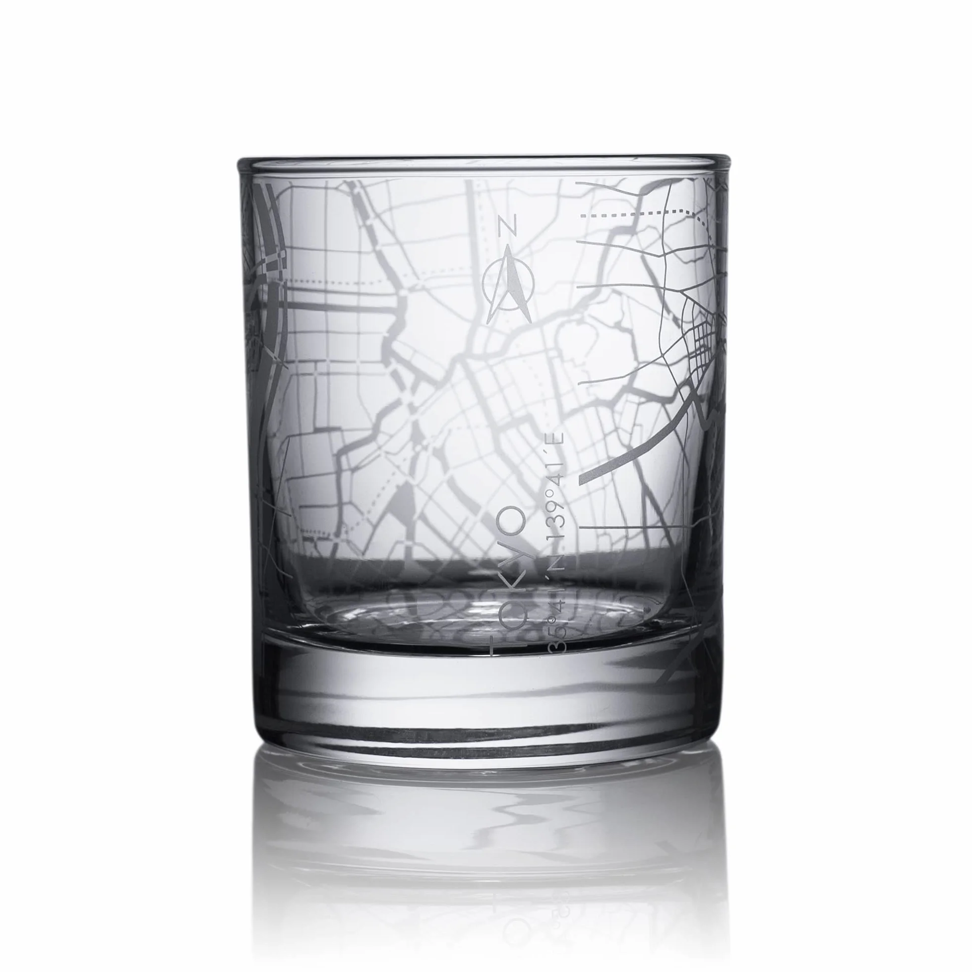 Mapa miasta Tokio szklanka do whisky, wyjątkowy prezent, 300 ml