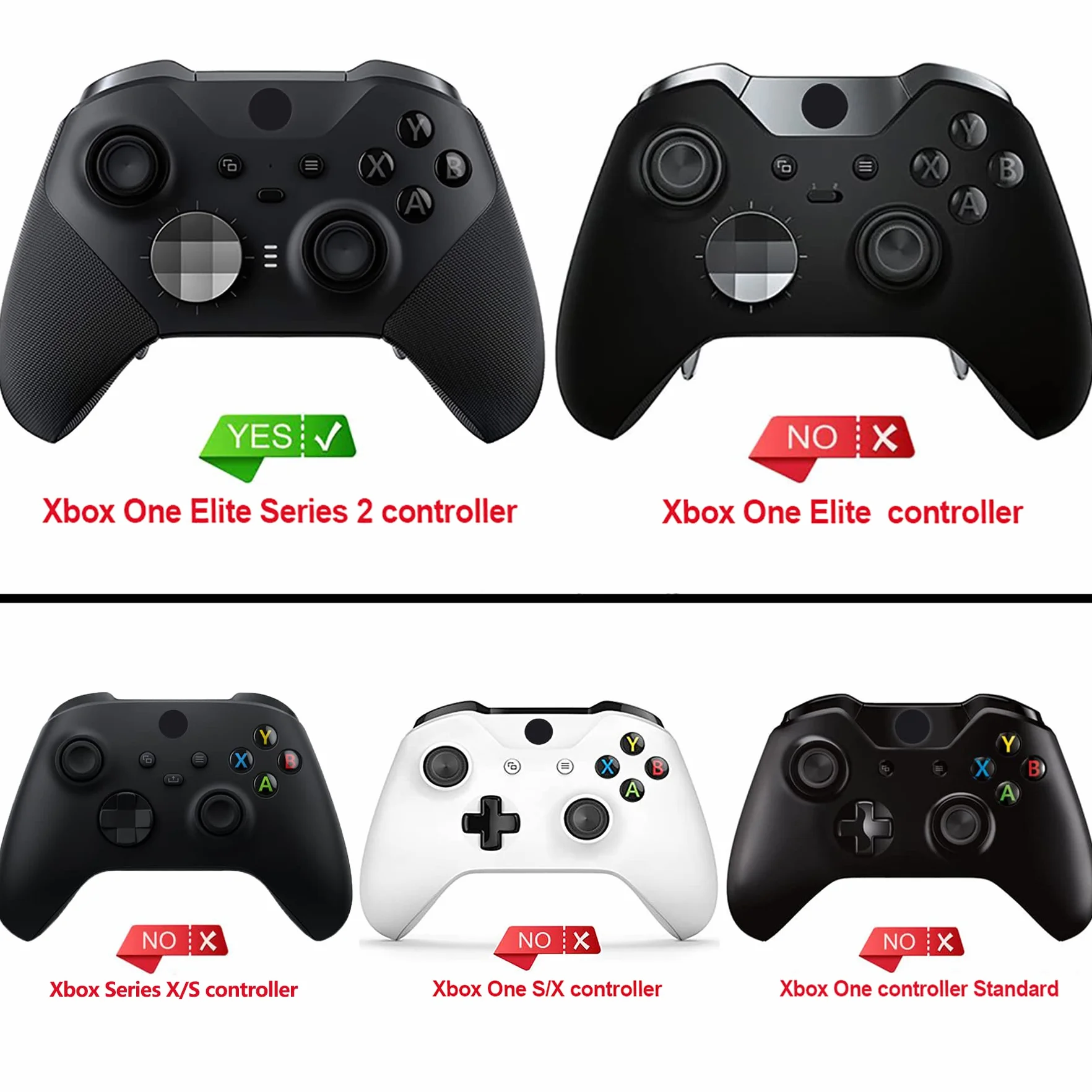 PlayVital Ochraniacze do Xbox Elite Series 2 Controller,Ergonomiczna Miękka Gumowa Osłona Skórki do Xbox Elite Series 2 z Nakładkami Joysticka-Czarny(Edycja Samuraja)