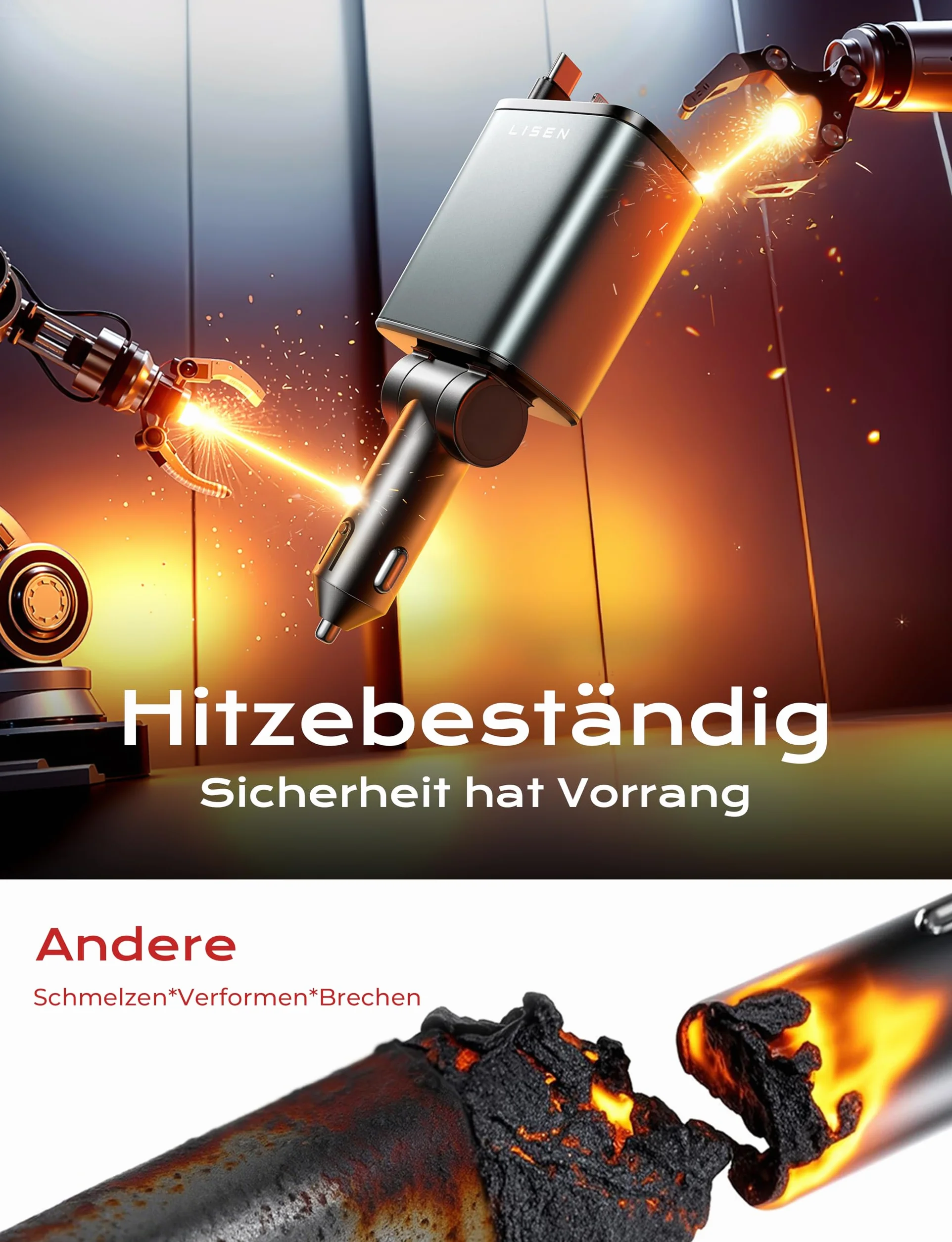 LISEN Zapalniczka samochodowa USB C Ładowarka samochodowa 69 W z przedłużanym ładującym Szybka ładowarka samochodowa Prezenty dla mężczyzn i kobiet dla iPhone 16 15 14 13 12 Pro Max iPad Samsung Pixel