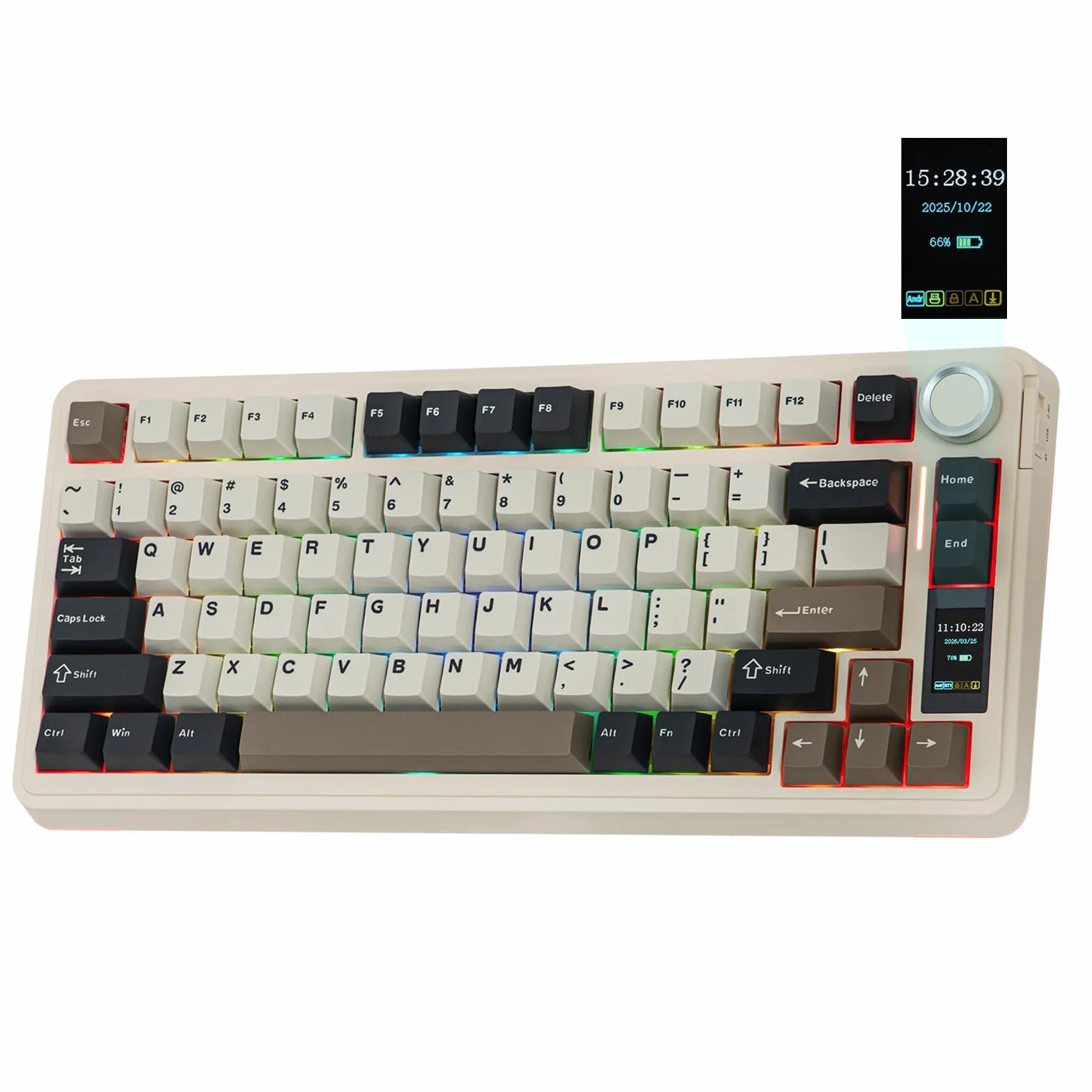 EPOMAKER X Aula EA75 MAX 75% bezprzewodowa klawiatura mechaniczna RGB Hot-Swap PBT Creamy Gasket