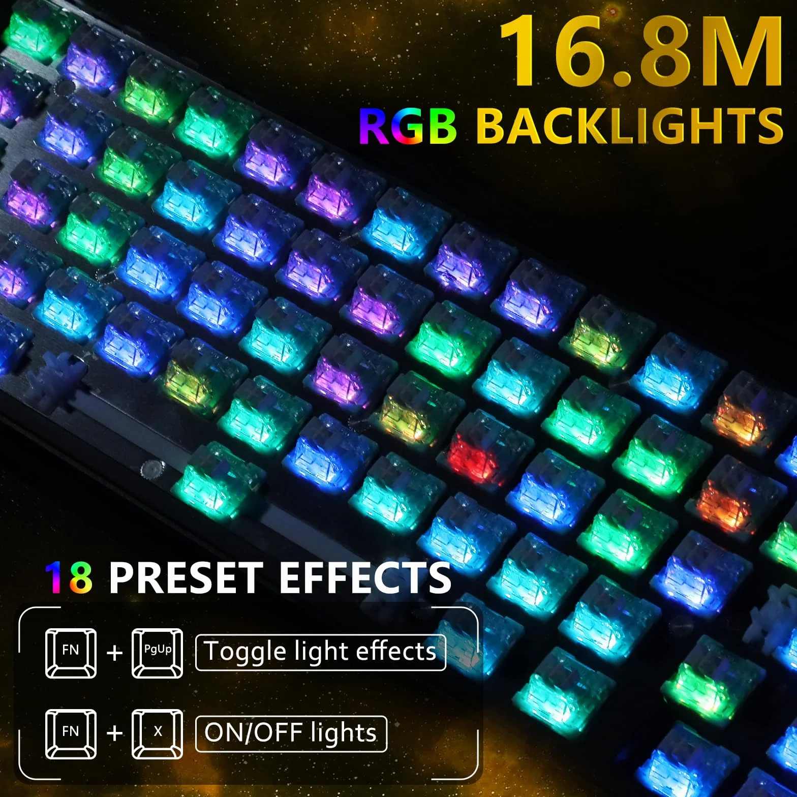 ATTACK SHARK X65 HE Magnetyczna Przełącznik Szybki Spust Klawiatura Gamingowa 65% Przewodowa 8000 Hz Czarna