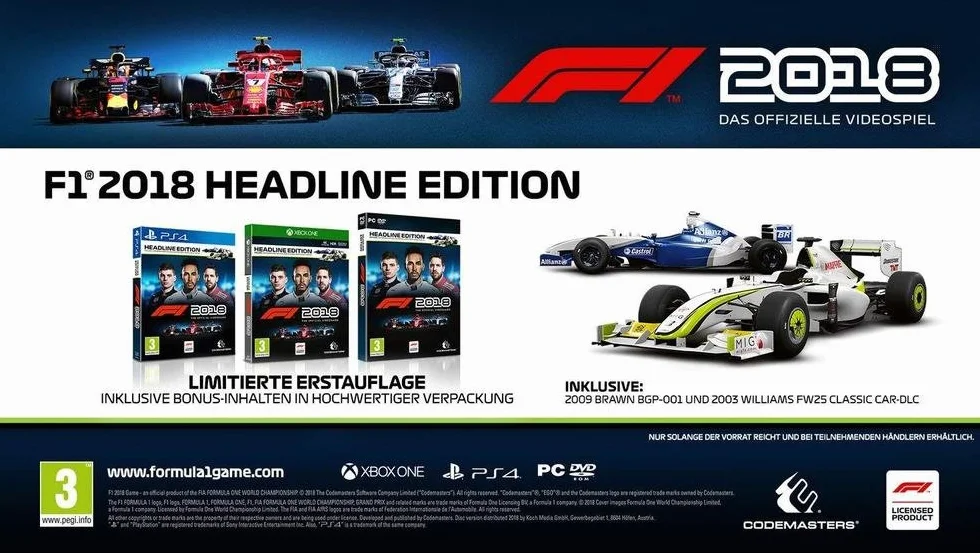 F1 2018 : Headline Edition