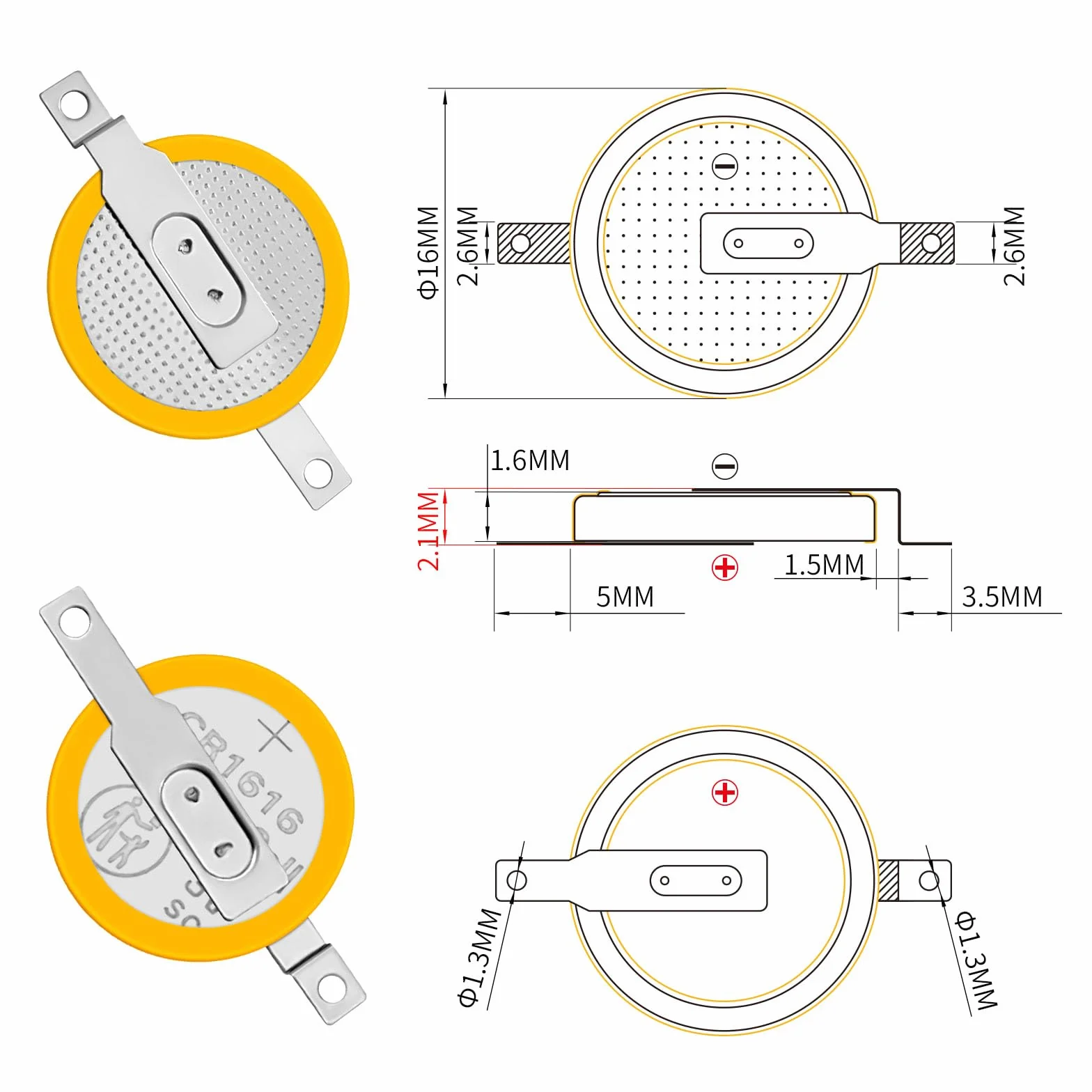 Bateria CR1616 stos z trzpieniem Bateria litowa 3V Button Compatible z Gameboy Color Gameboy Advance Wkład do gier 10 paczek ze śrubokrętami triwing…