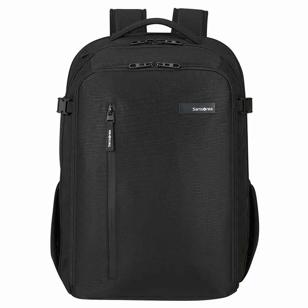 Samsonite Roader - Rozszerzalny plecak laptopa 17,3 cala, 46 cm, 31,5/39,5 L, czarny (głęboki czarny)