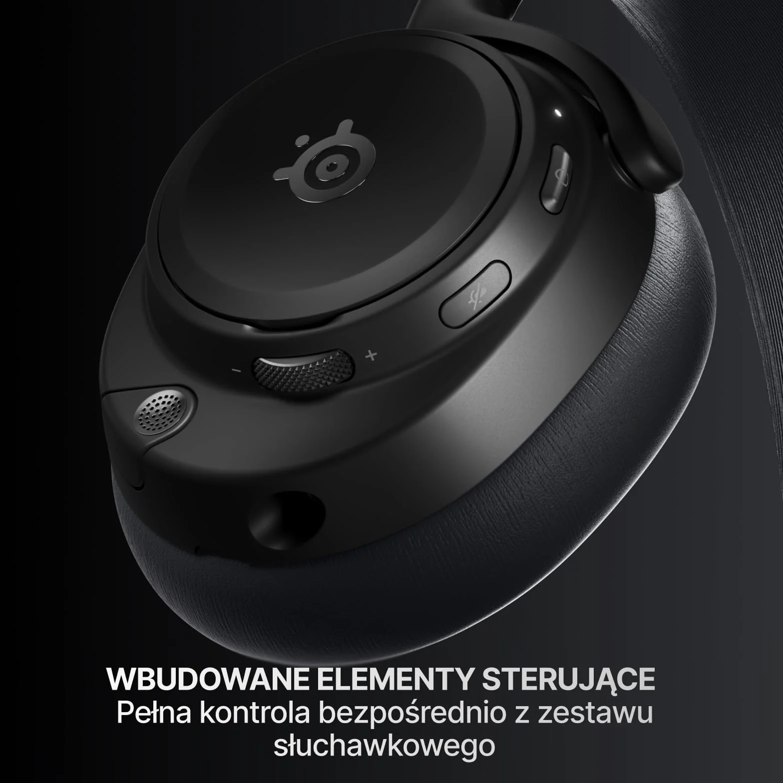SteelSeries Arctis Nova Pro Omni – Bezprzewodowy dźwięk Hi‑Res, 96kHz/24bit, ANC, mikrofon ClearCast Pro, redukcja szumów AI, aplikacja mobilna, Mix 2,4GHz + BT, OmniPlay PC+PlayStation+Xbox – Grafit