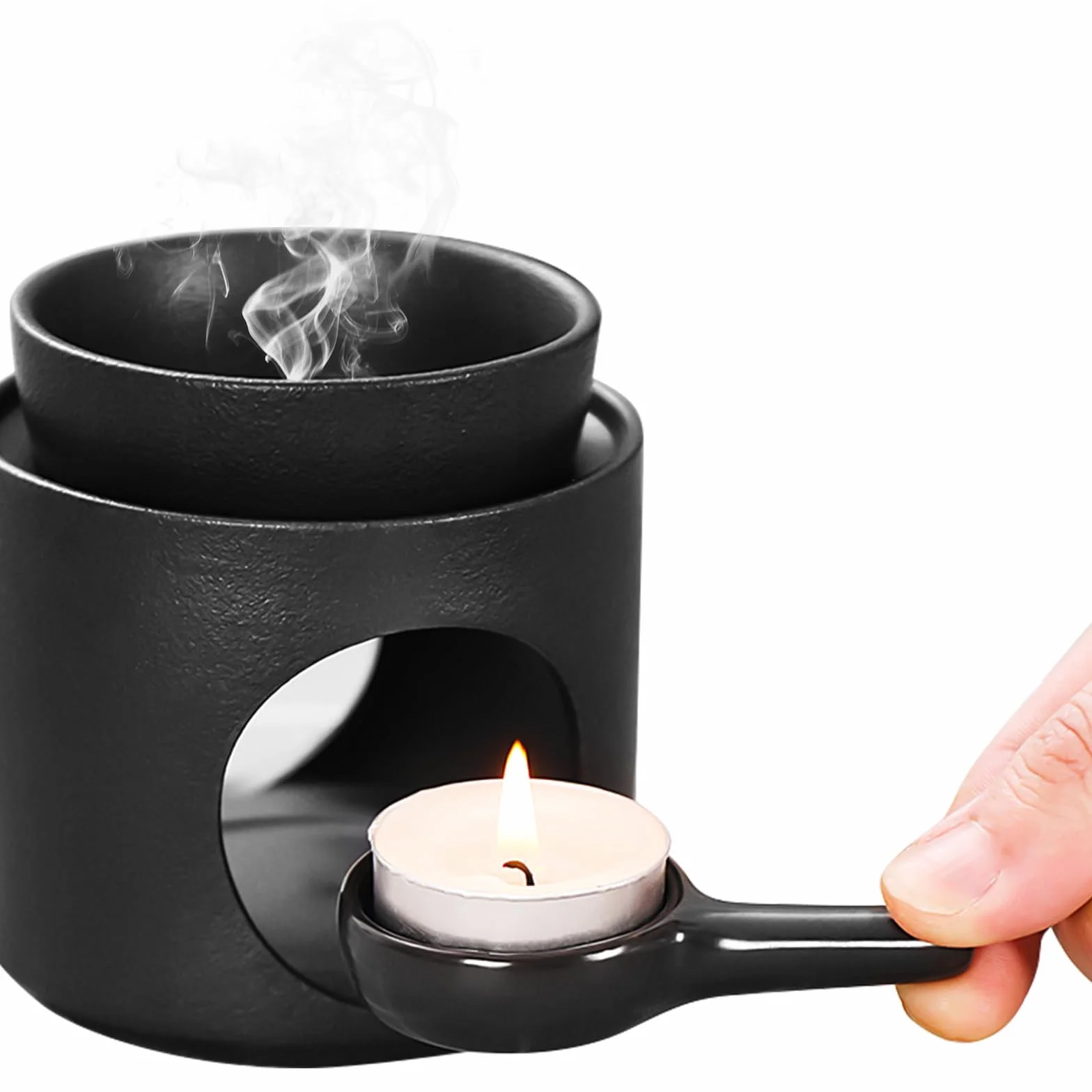 Ceramiczna lampa zapachowa do olejków eterycznych z uchwytem na tealight