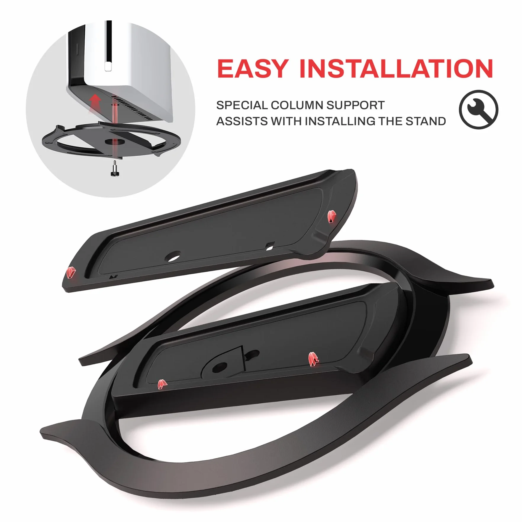 PlayVital Podstawka do PS5/Slim/Pro Standard Console Disc & Digital, Stojak Pionowy Czarny