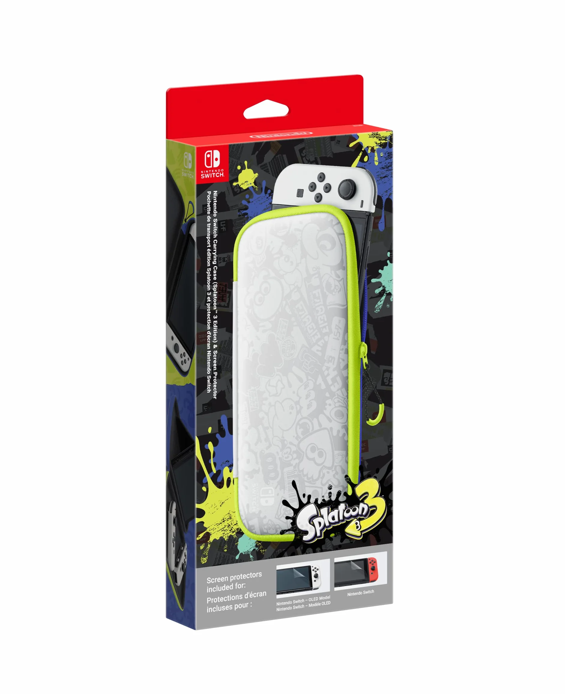 Nintendo Pochette de transport et protection d'écran Switch OLED Splatoon 3