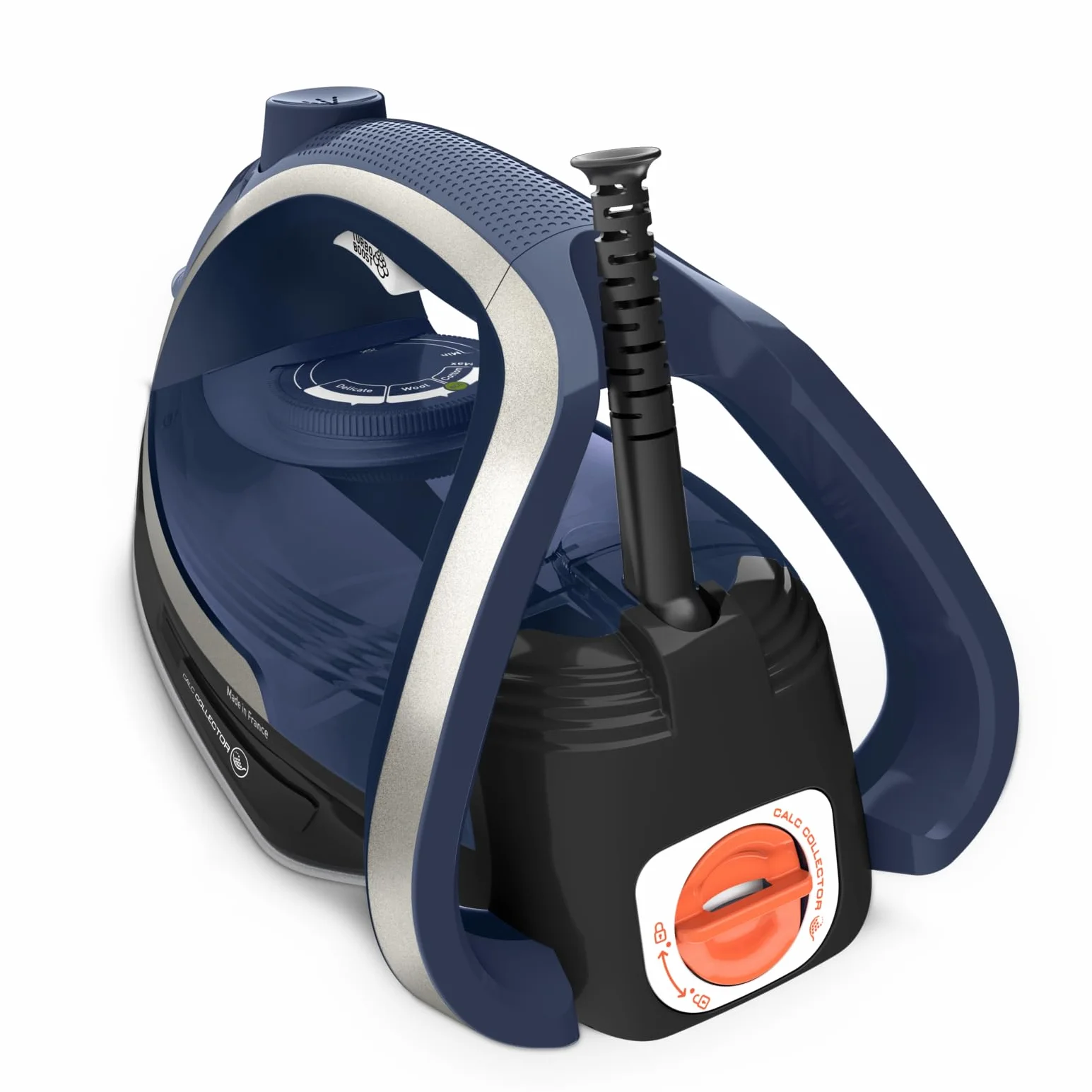 TEFAL FV6846E1 Ultragliss Plus antywapienne żelazko parowe /2800 W/zdejmowany kolektor wapienny /50 g/min ciągłe uwalnianie pary/uderzenie pary 260 g/min/automatyczne wyłączanie/niebieskie