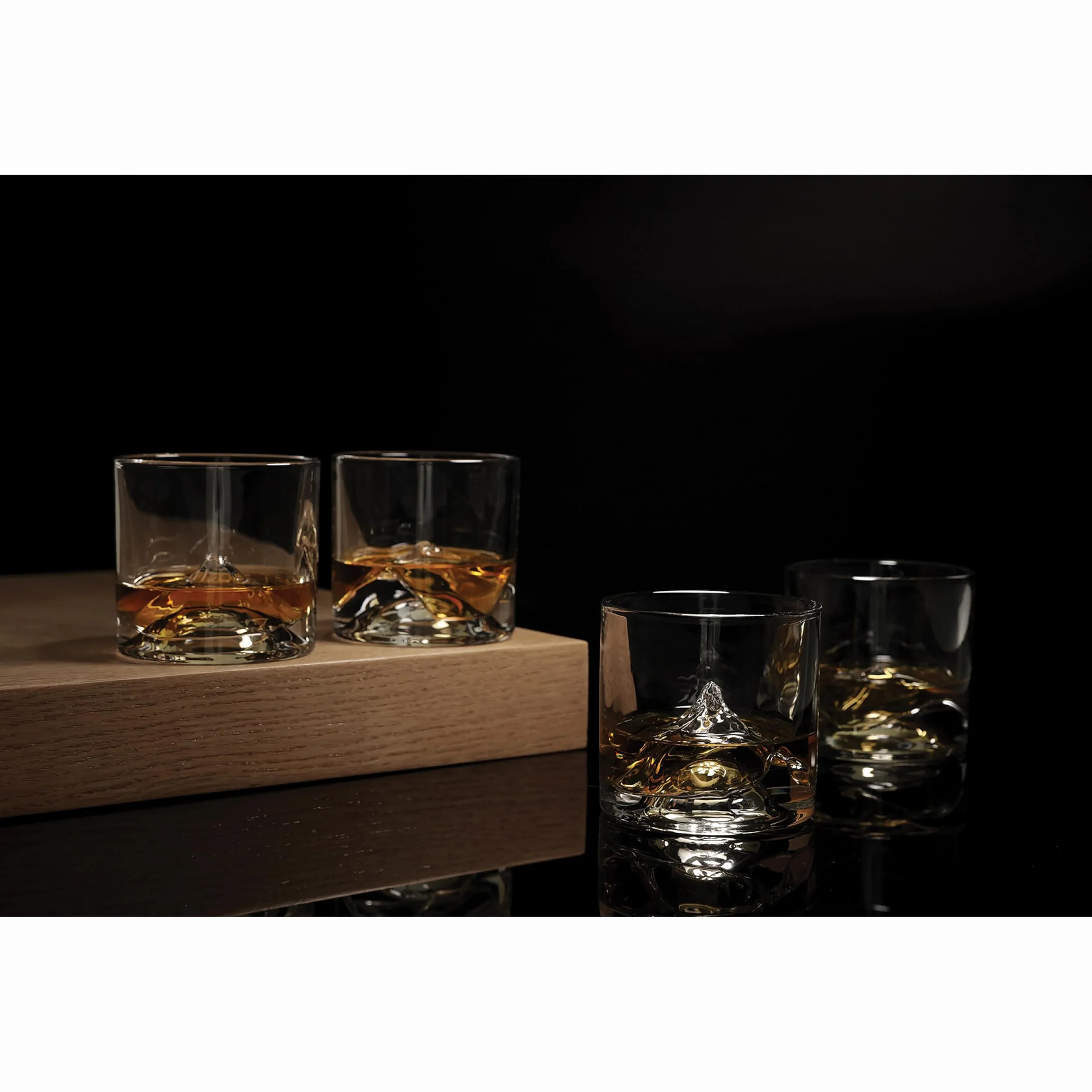LIITON Ciężkie Kryształowe Szklanki do Whisky - Zestaw Upominkowy, Grube Mrożone Szklanki do Burbona, 0,5 kg, Premium Prezenty dla Mężczyzn, Kryształowe Dreszcze Koktajle