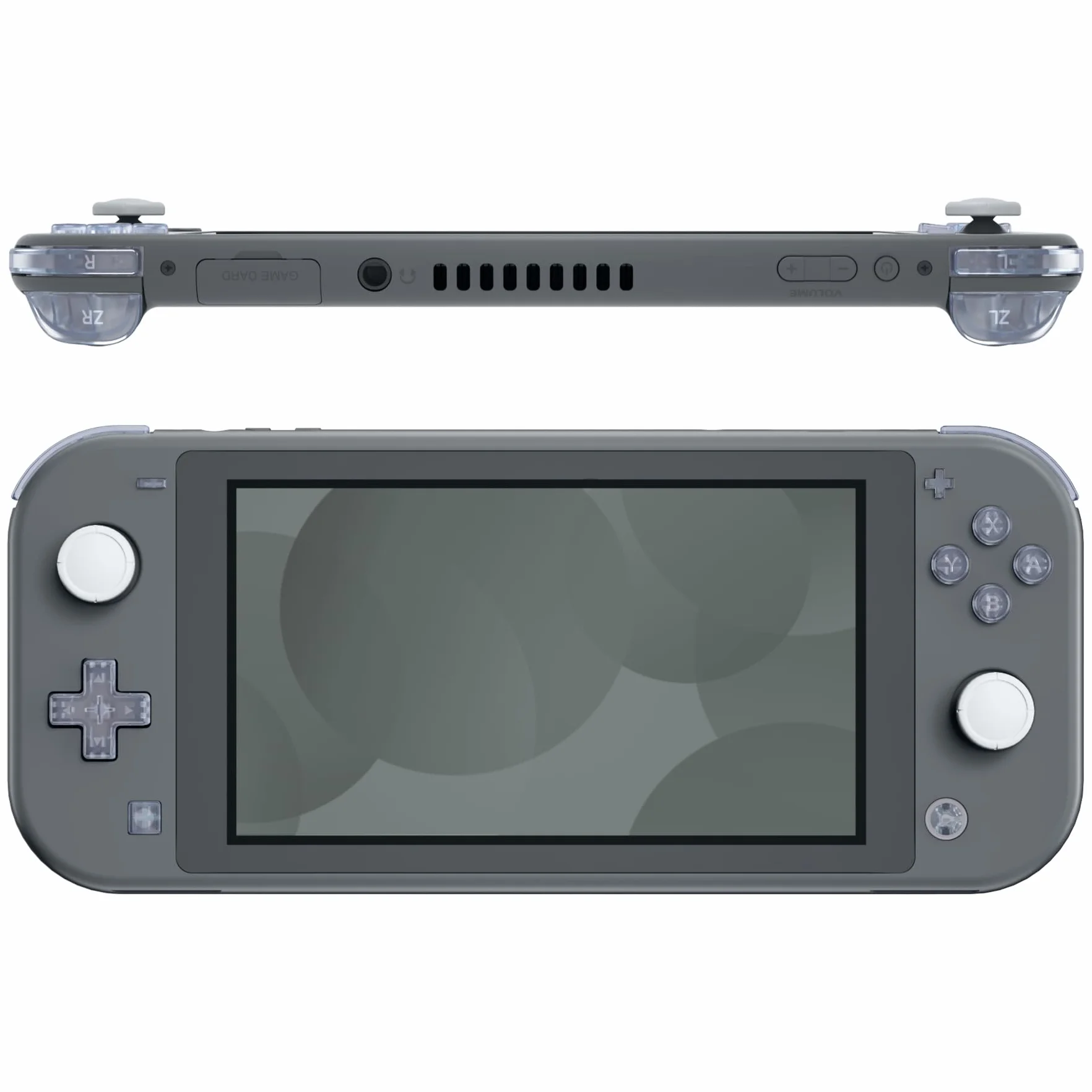 eXtremeRate Przezroczysty niebieski lodowiec zamiennik ABXY Home Capture Plus Minus Keys Dpad L R ZL ZR wyzwalacz do Nintendo Switch Lite, pełny zestaw przycisków zestawy naprawcze z narzędziami do