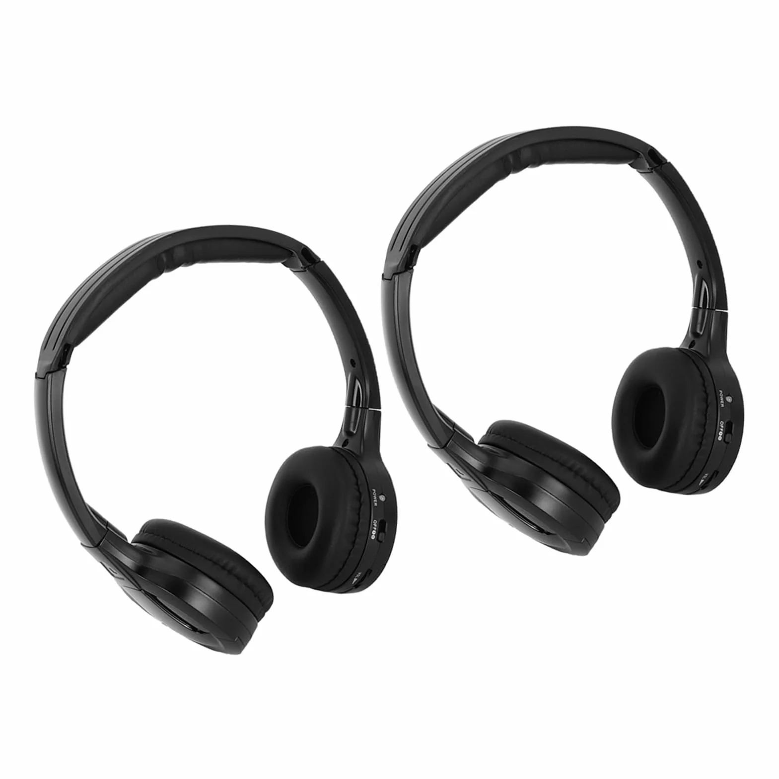 HEEPDD Słuchawki Samochodowe, Bezprzewodowy Zestaw Słuchawkowy Stereo na podczerwień, Wygodna, Ergonomiczna Konstrukcja, do Odtwarzaczy DVD w Zagłówkach Samochodowych