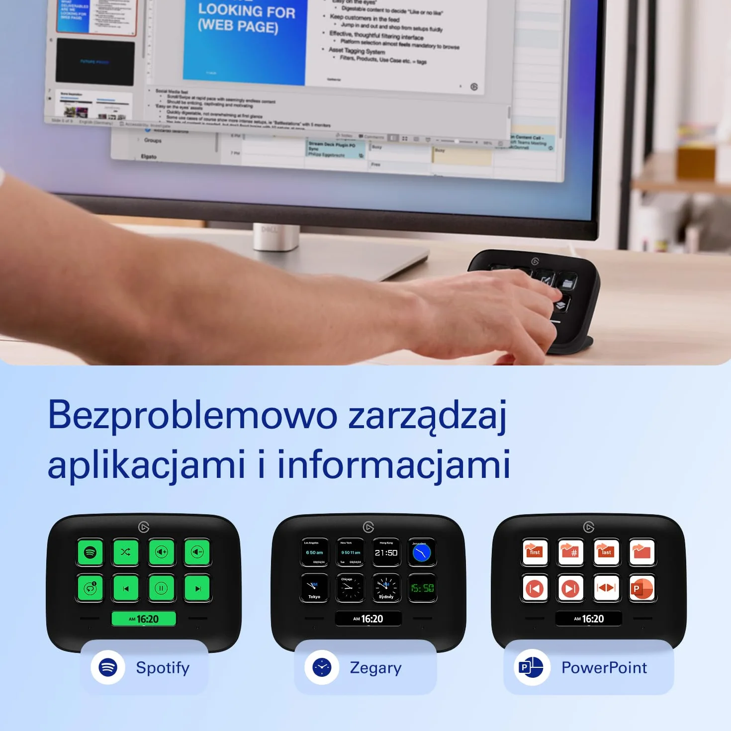 Elgato Stream Deck Neo Czarny 8 konfigurowalnych klawiszy 2 Touch Points Mac PC