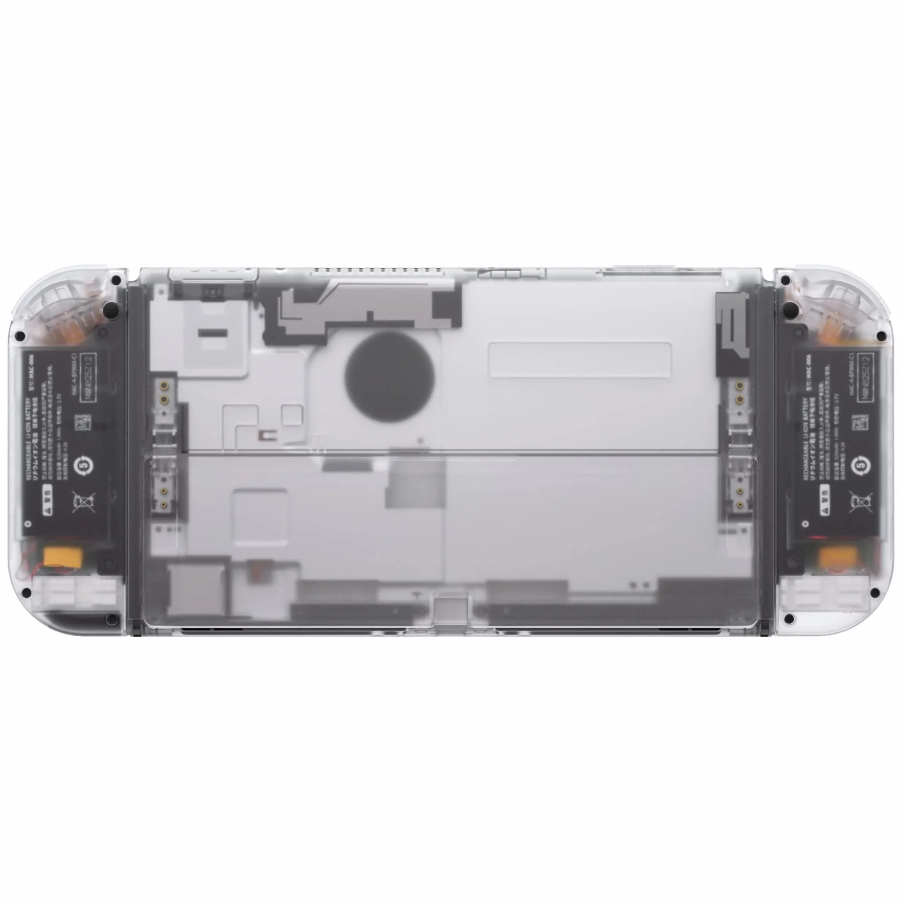 eXtremeRate Jasne Custom Full Set Shell dla Nintendo Switch OLED, Wymienna Płyta Tylna Konsoli & Podpórka, Z Kolorowymi Przyciskami dla NS Joycon