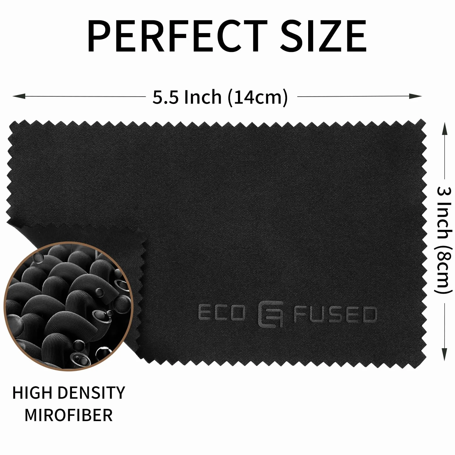 ECO-FUSED Ściereczki do czyszczenia z mikrofibry – 50 sztuk – (14 x 7,6 cm) do czyszczenia okularów, okularów, soczewek aparatu, iPada, tabletów, telefonów, smartfonów, laptopów, ekranów LCD i innych