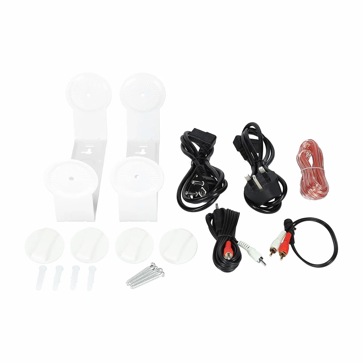 celexon Aktywny zestaw głośników biały - 2 x 30 W - wydajne głośniki audio - w zestawie uchwyt ścienny - głośniki do komputera, biura, sali konferencyjnej lub szkoły