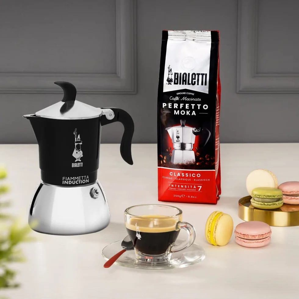 Bialetti Fiammetta Induction dzbanek do kawy aluminium stal czarny 4 filiżanki