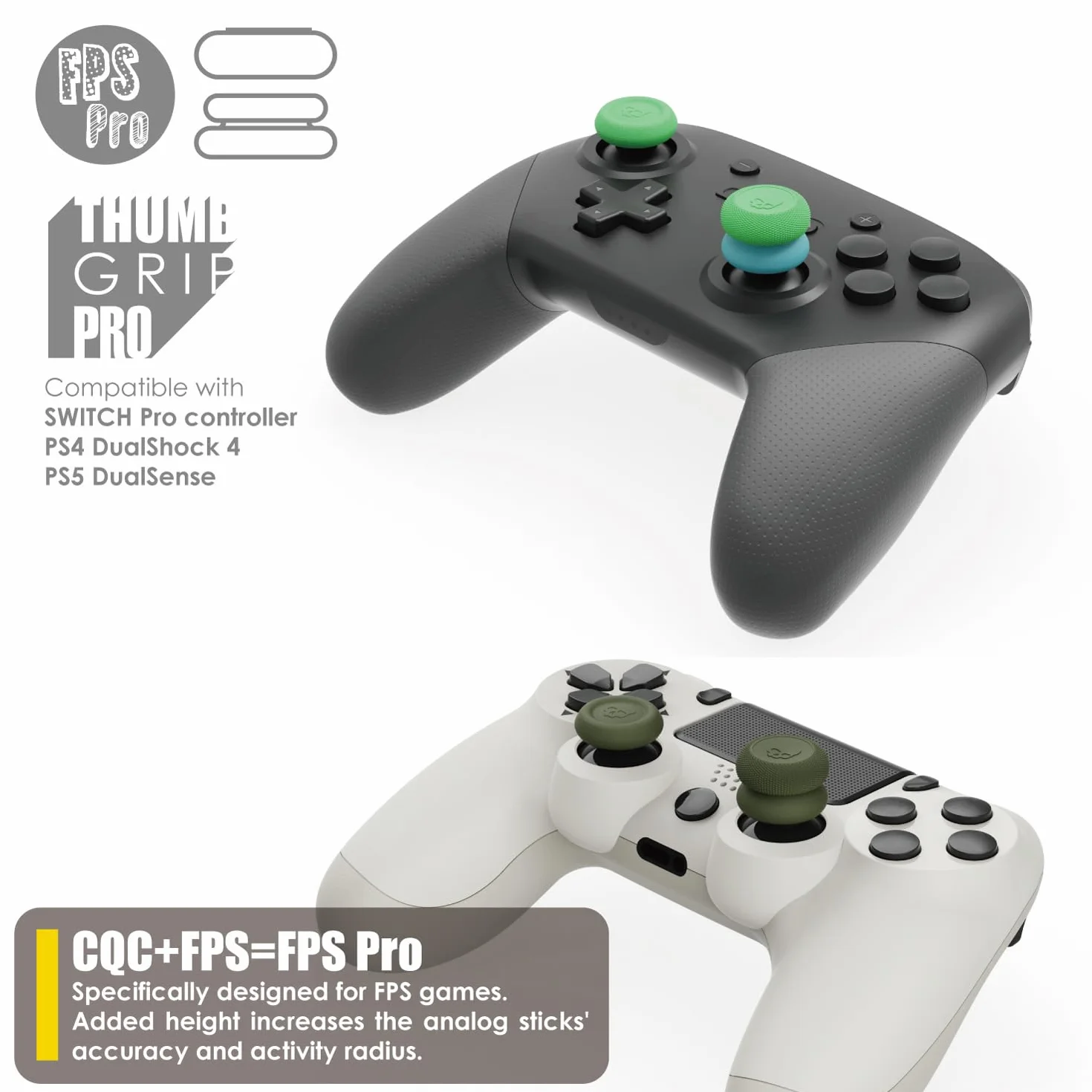 Czaszka & Co. Zestaw uchwytów na kciuk, nasadka joysticka, analogowa nasadka na kij do kontrolera Nintendo Switch Pro & PS5 / PS4 / Slim/Kontroler Pro - Galaktyczny fioletowy, 3 pary (6 sztuk)