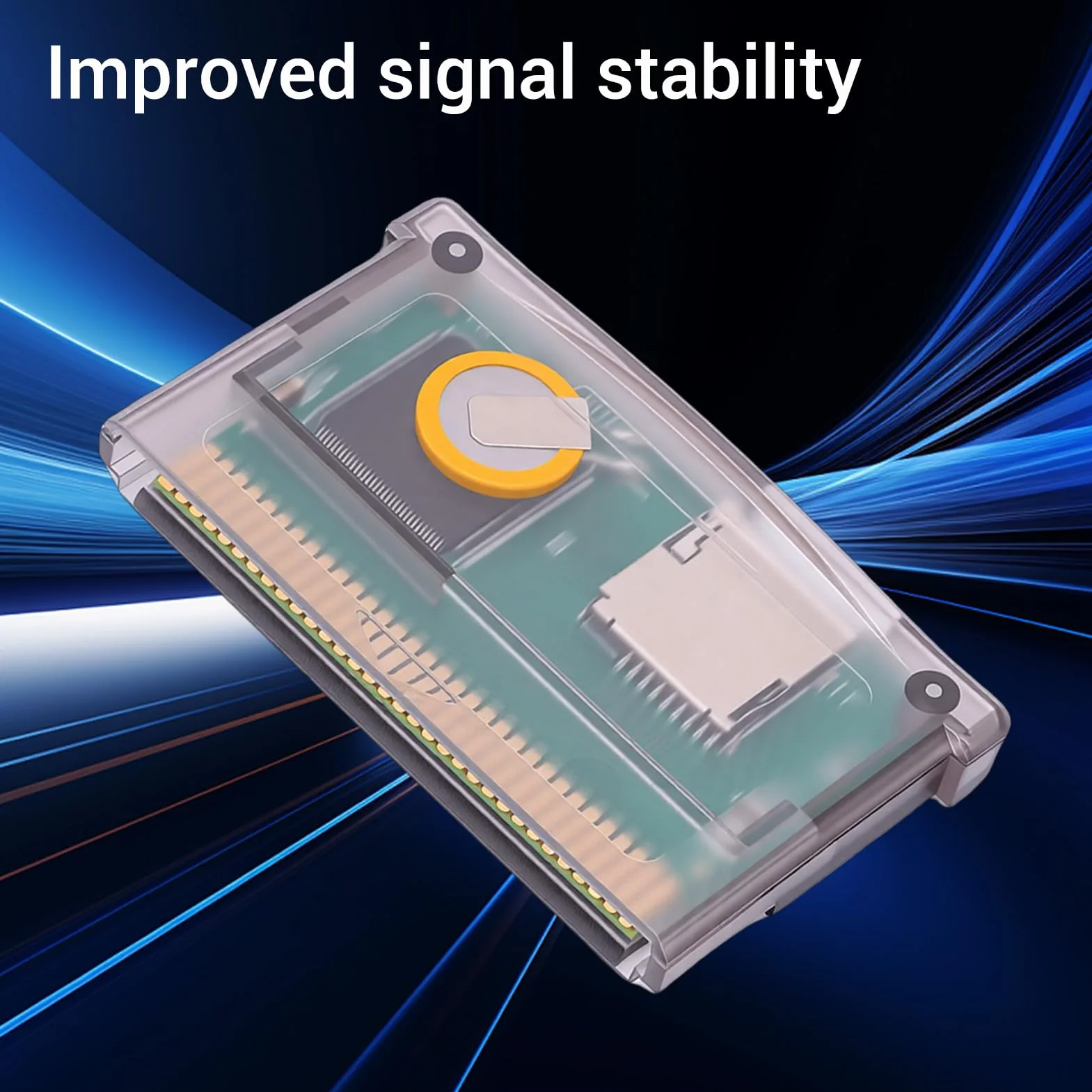 LICAEVEY Karta Pamięci GBA Flash, Karta do Gry dla Gameboy Advance SP itp., Maksymalna pojemność 2 GB, Wymagany Format FAT, kompatybilność Uniwersalna (fioletowy przezroczysty)