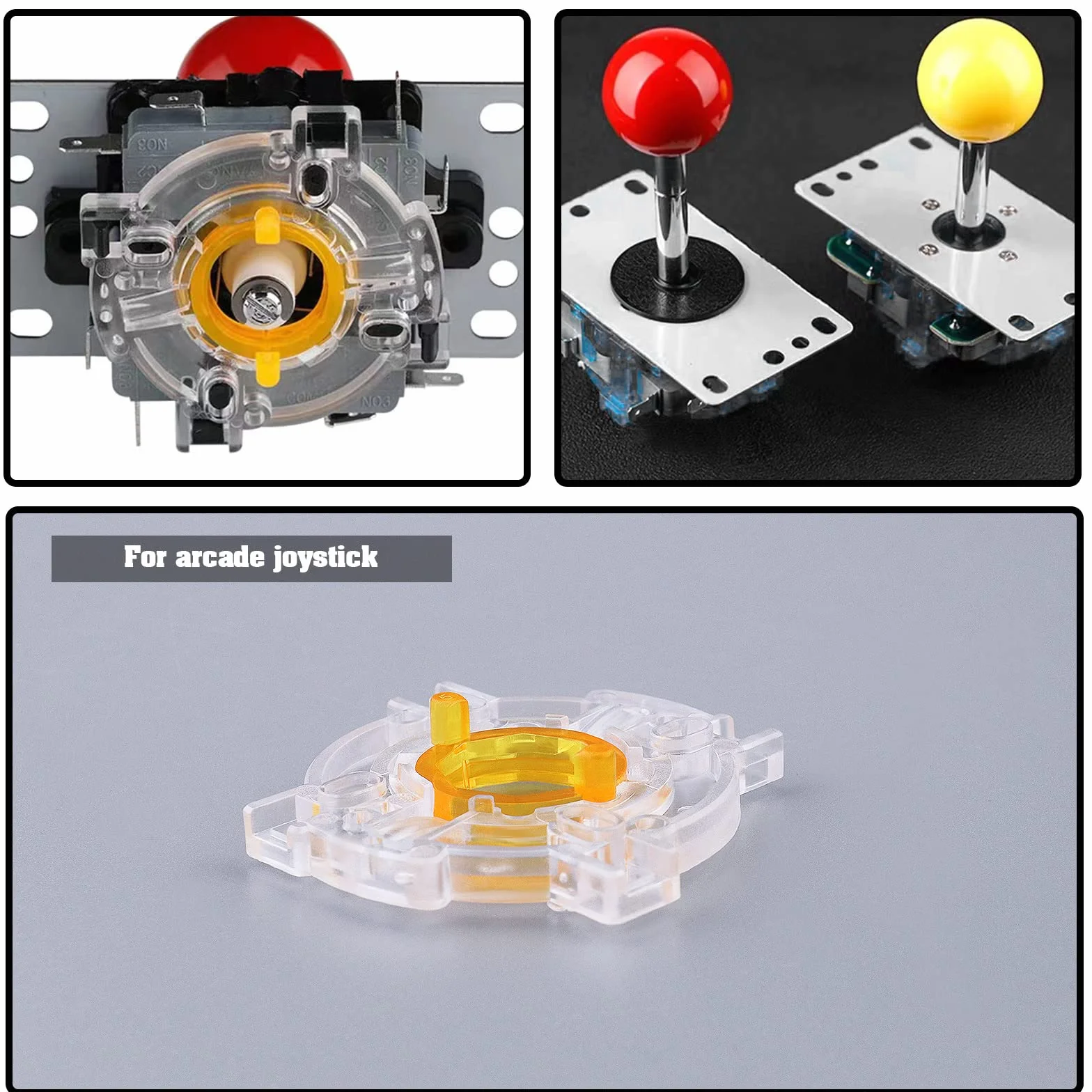 Create idea 2 szt. GT-Y ośmiokątna wymiana bramki ogranicznika kompatybilna z Sanwa JLF Series JLF TP 8YT (SK) JLF TP 8Y (SK) JLF TP 8S (SK) tworzywo sztuczne