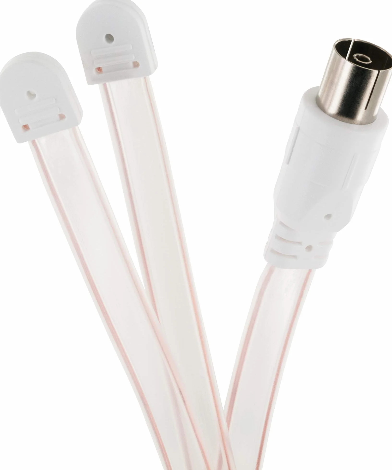 SCHWAIGER 20396 UKW FM antena rzucana, antena radiowa, antena pokojowa, odbiornik HiFi, system stereo, radio, odbiór radia, przezroczysta, 1,8 m
