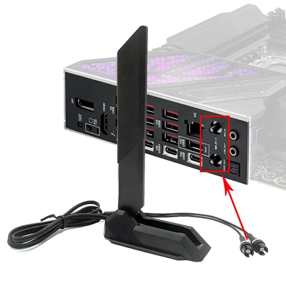 ZAHARA WiFi 6E/7 karta WiFi antena WiFi do komputera dla ASUS B840 B840M B850 B850M B860 B860M X870 X870E Z790 Z890 TUF Gaming Prime B840MA Prime B850MA Prime B860MA Prime B860MA Prime B860MA