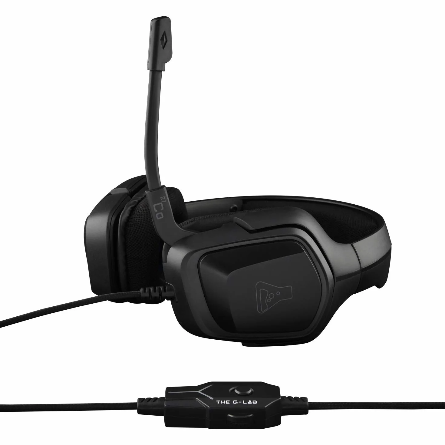 THE G-LAB KORP Cobalt Zestaw słuchawkowy dla graczy stereo audio 3,5 mm Jack PC PS4 PS5 Xbox One Switch Smartphone czarny